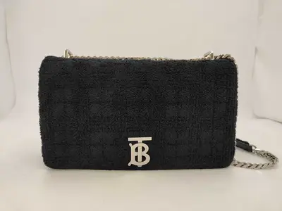 Chain Shoulder Bag, Pile Fabric, Roller Bag, TB Logo Shoulder Bag