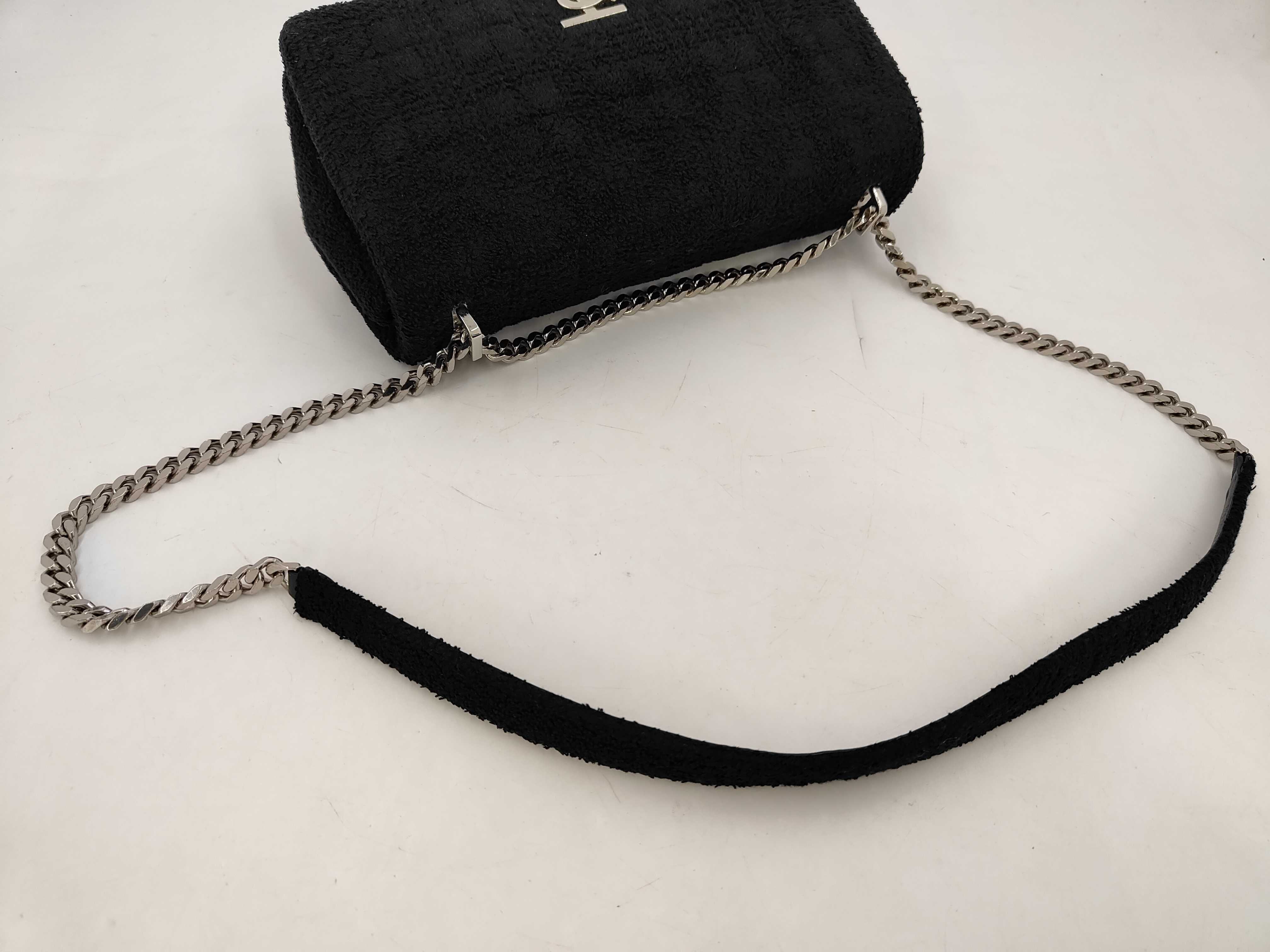 Chain Shoulder Bag, Pile Fabric, Roller Bag, TB Logo Shoulder Bag — view 3