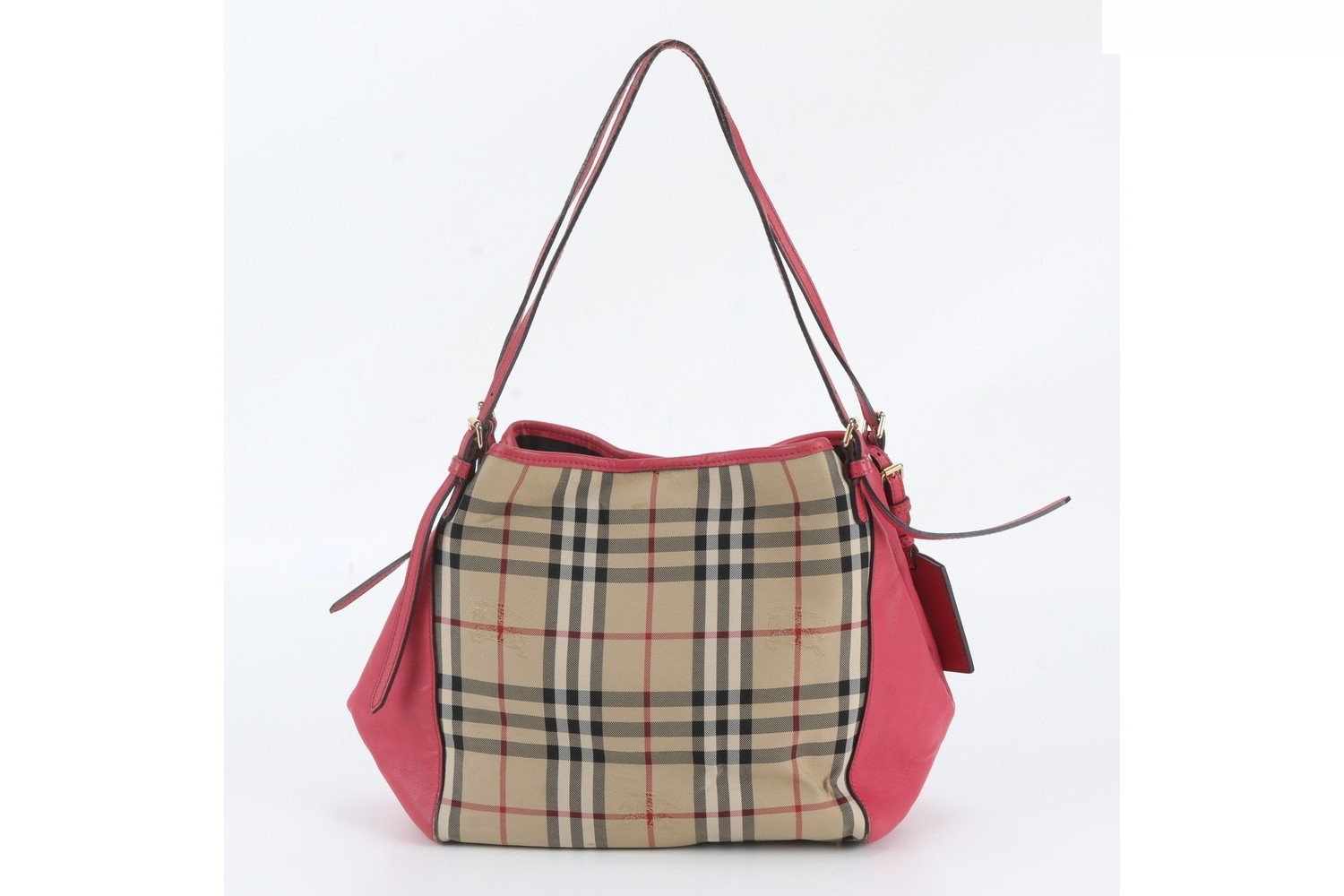 Nova Check Leather Canvas Tote Bag (Shoulder Bag) — view 3