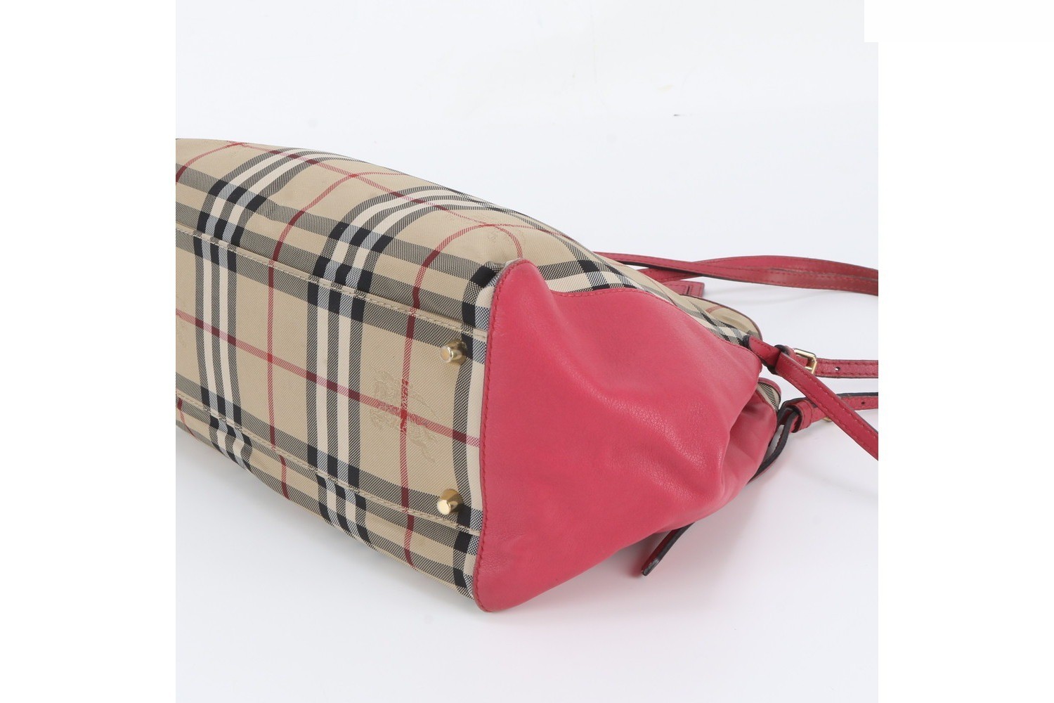Nova Check Leather Canvas Tote Bag (Shoulder Bag) — view 4