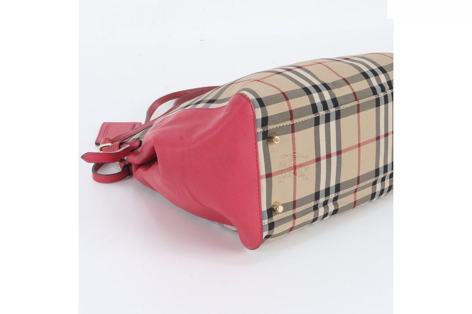 Nova Check Leather Canvas Tote Bag (Shoulder Bag) — view 5