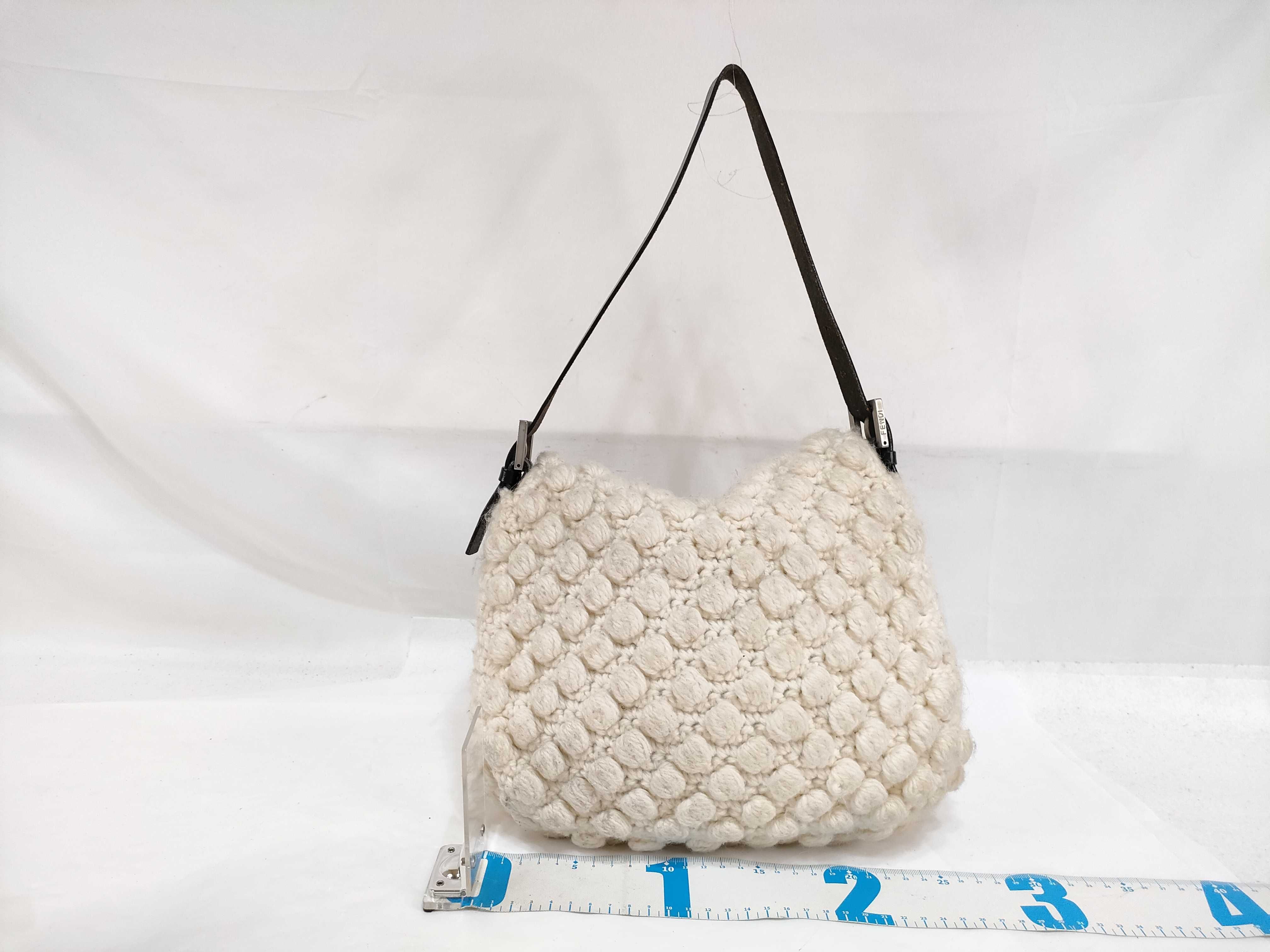 Mamma Bucket Knit White Handbag — view 2