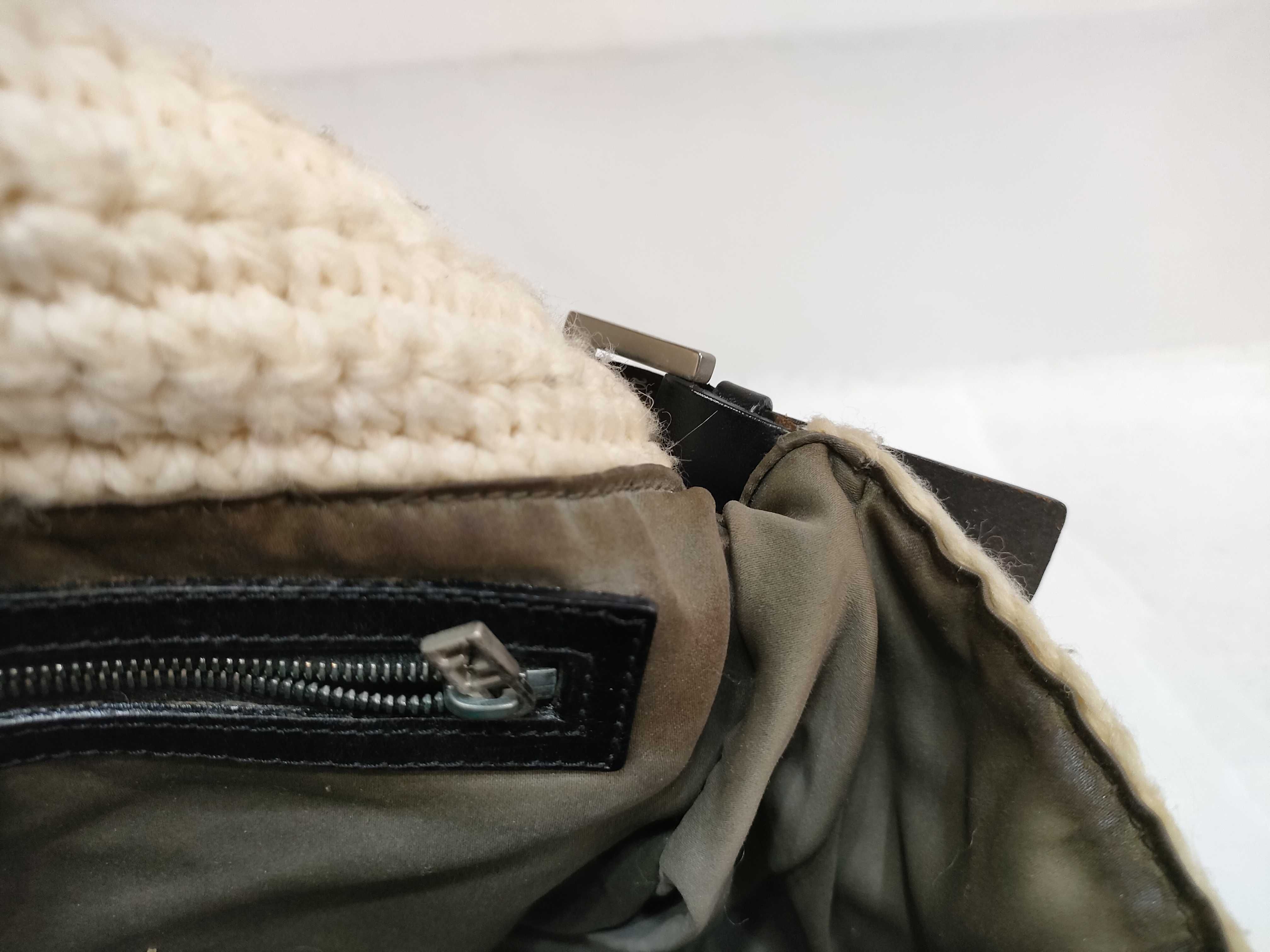 Mamma Bucket Knit White Handbag — view 15