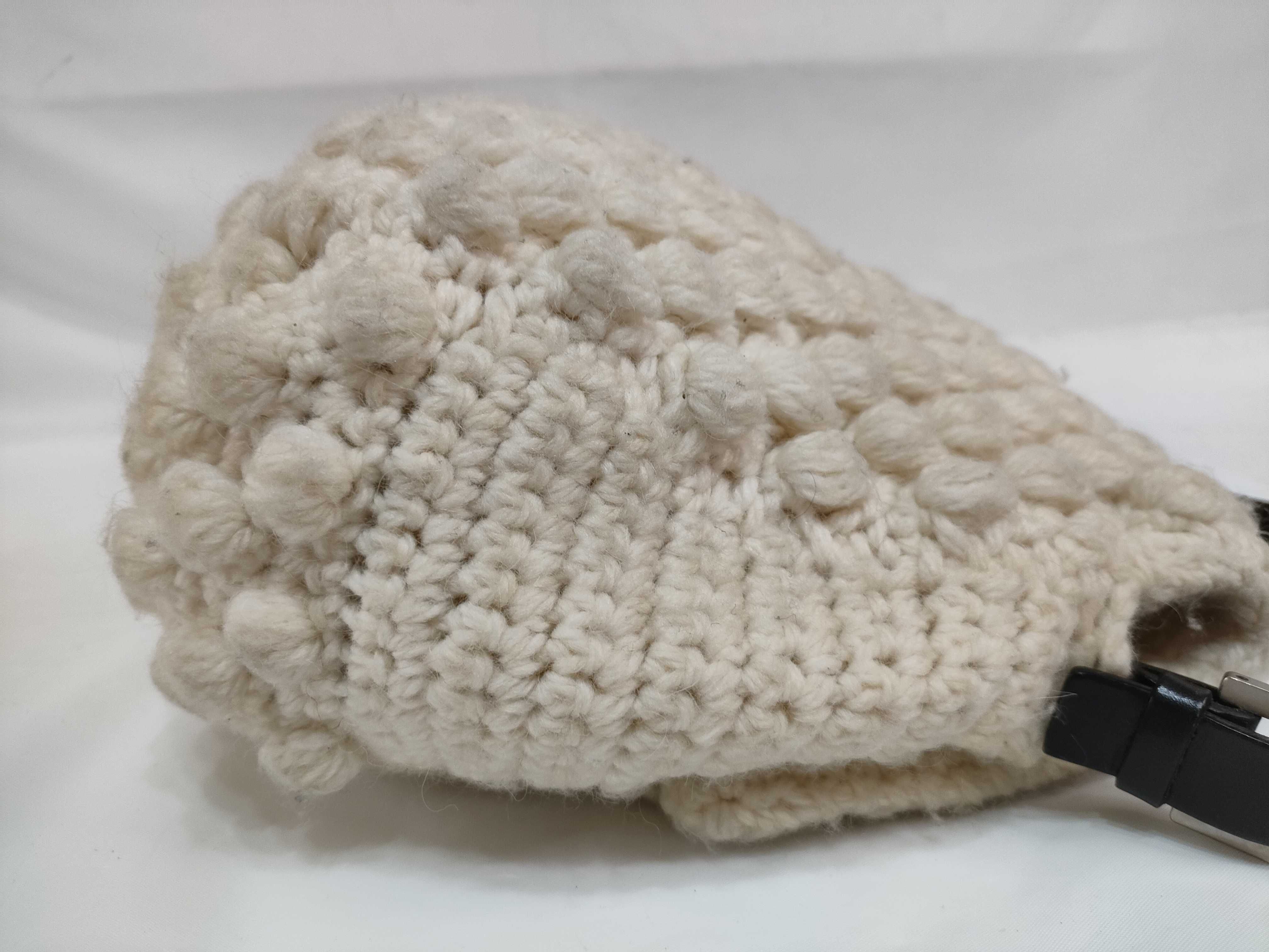 Mamma Bucket Knit White Handbag — view 9