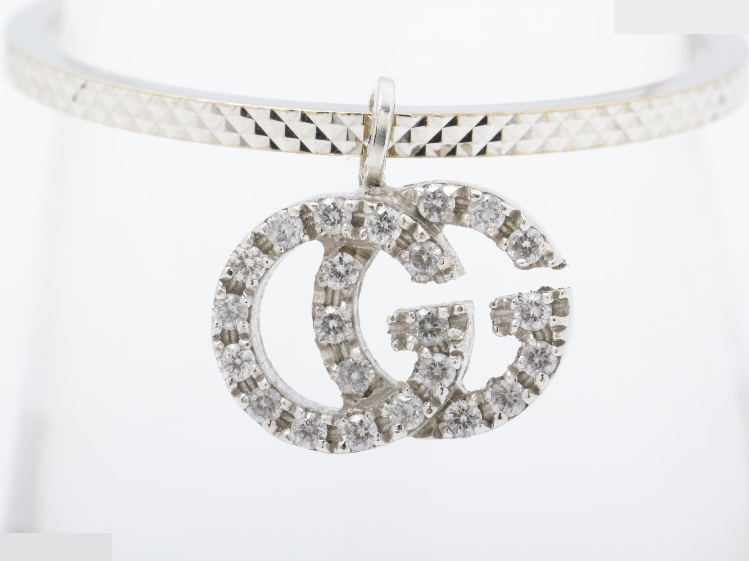 GG Running Diamond Ring, 750WG, 2.0g, #15 — view 2