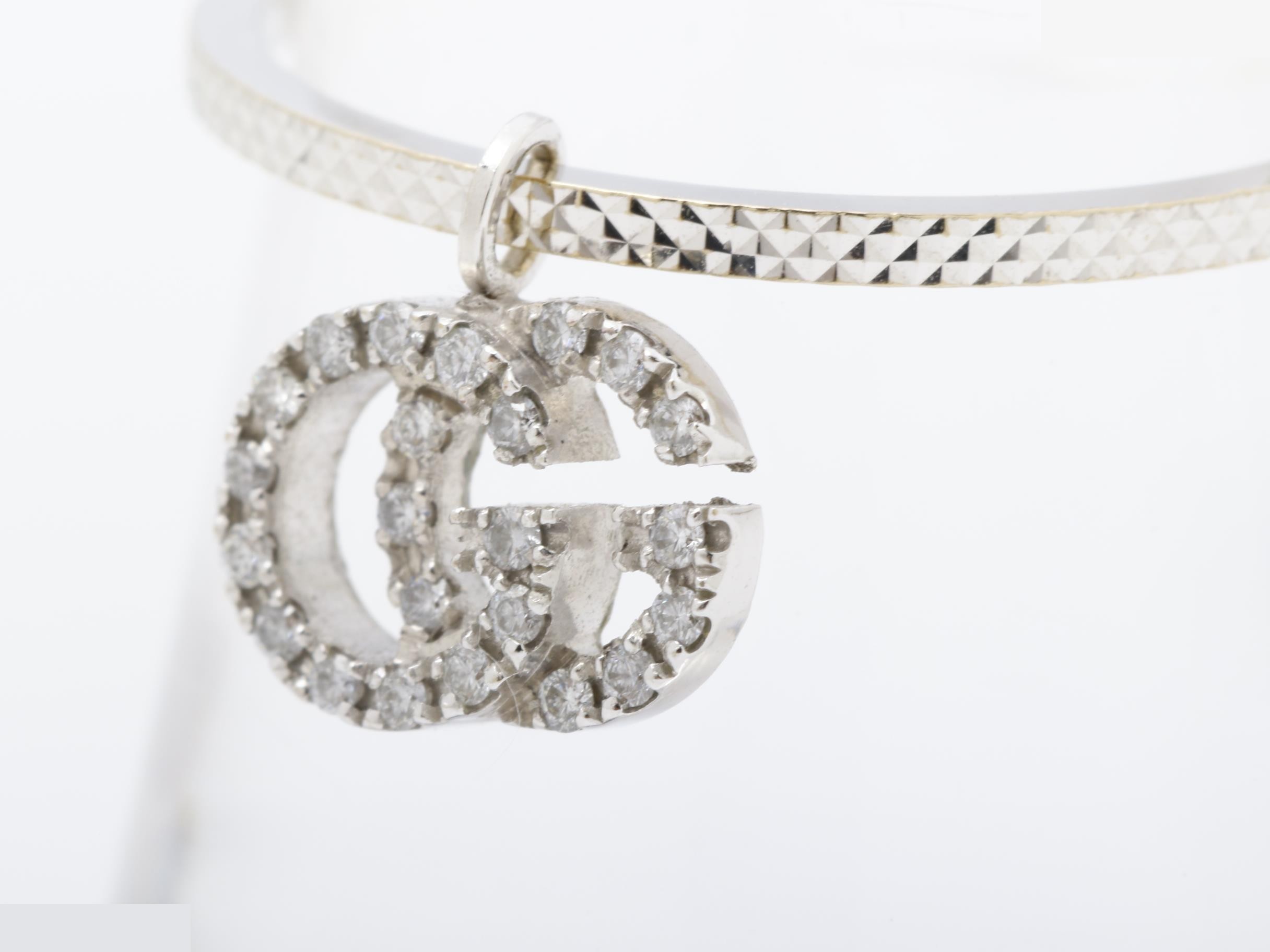 GG Running Diamond Ring, 750WG, 2.0g, #15 — view 3