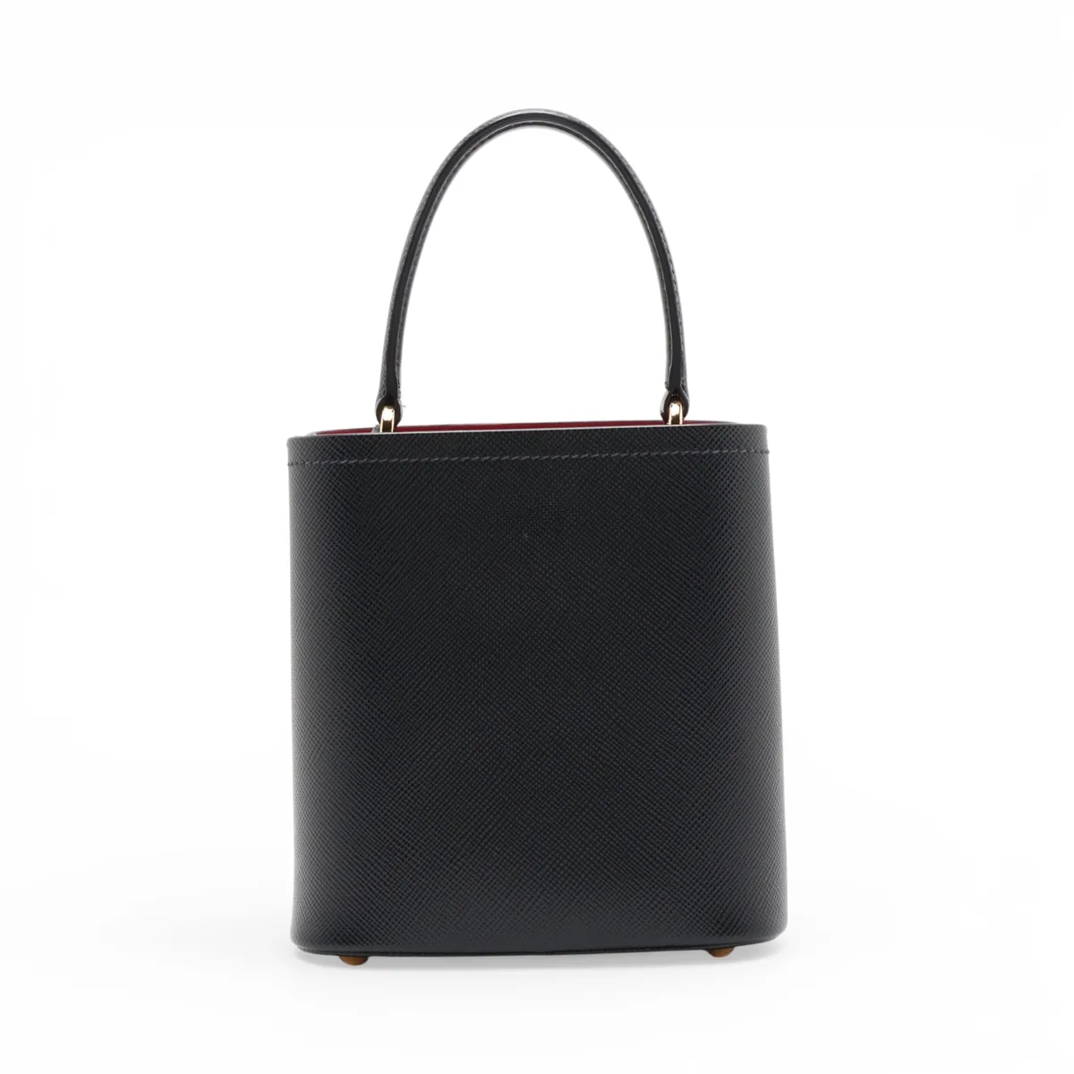 Saffiano Cuir Leather 2-Way Handbag, Black, 1BA217 — view 2