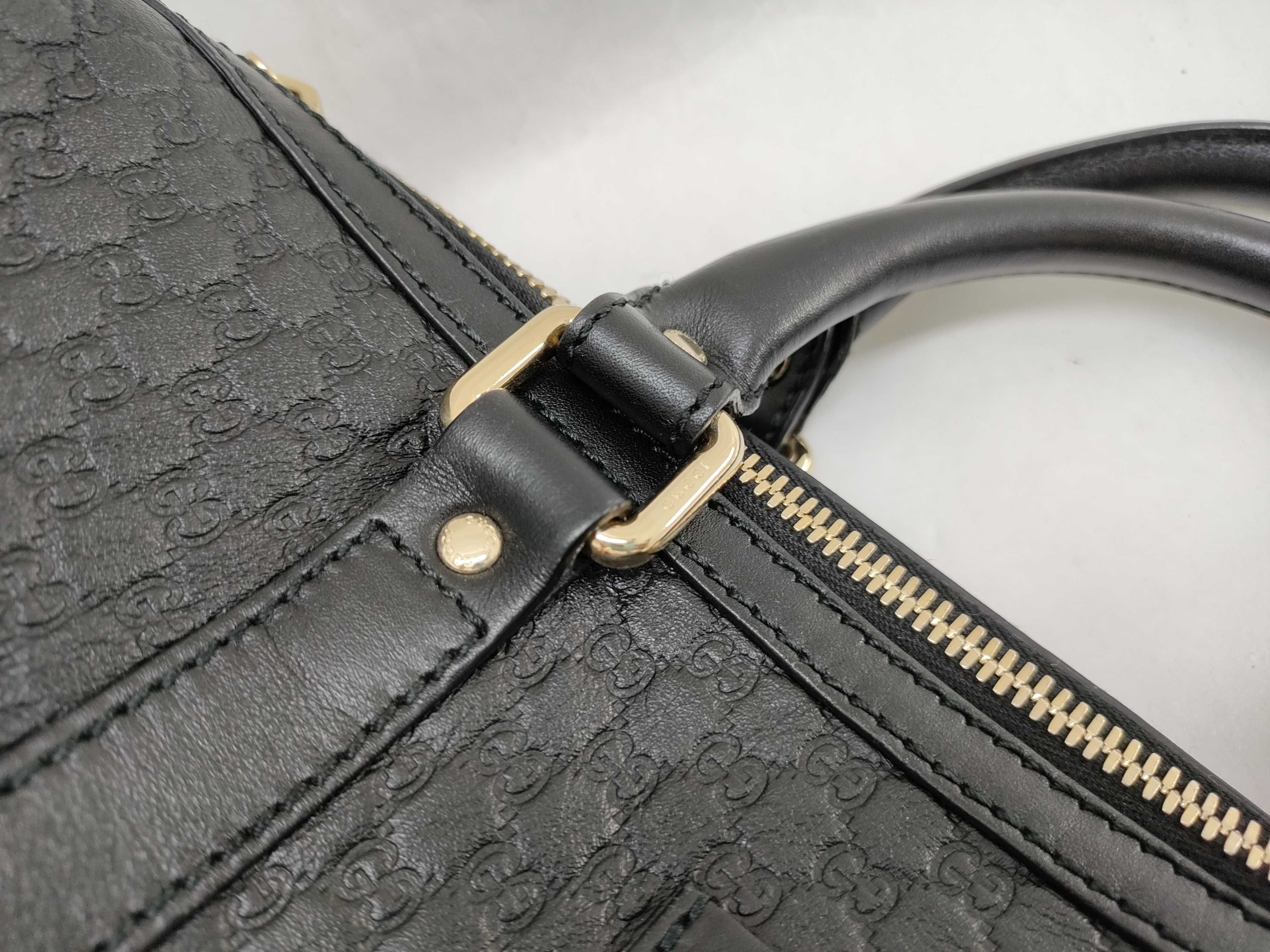 Microguccissima Black 449646000926 Mini Boston Bag Handbag — view 5