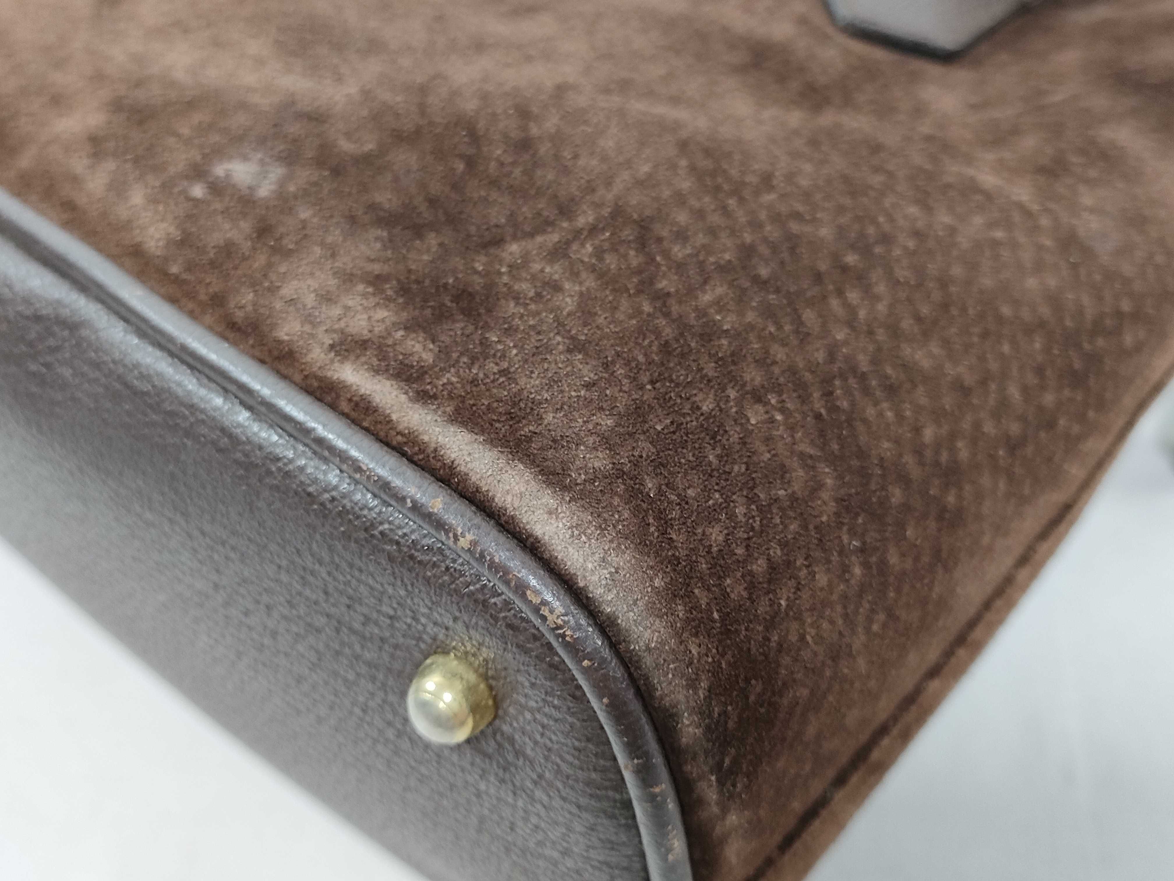 Bamboo Brown Suede Bamboo Handbag — view 8