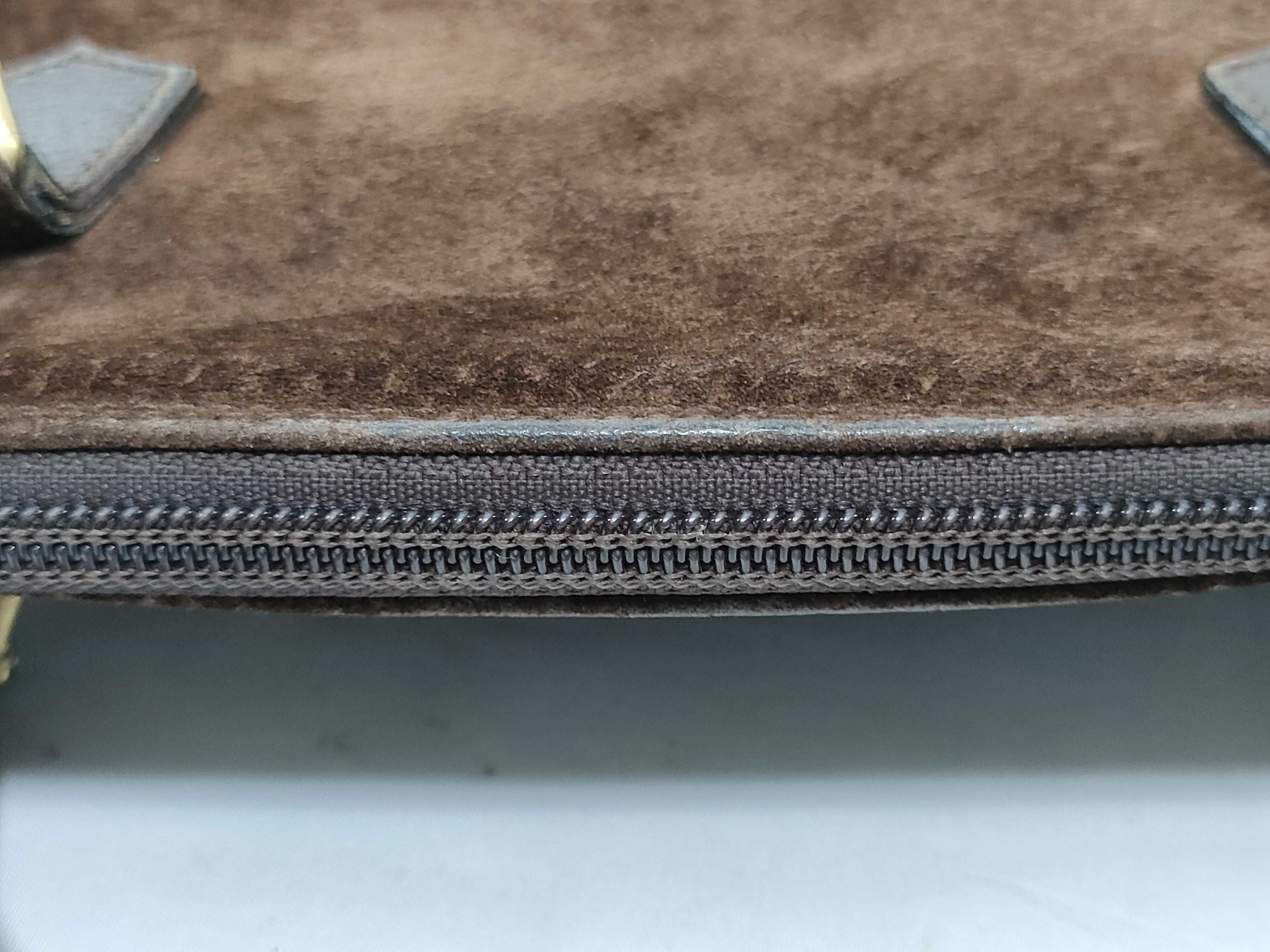 Bamboo Brown Suede Bamboo Handbag — view 9
