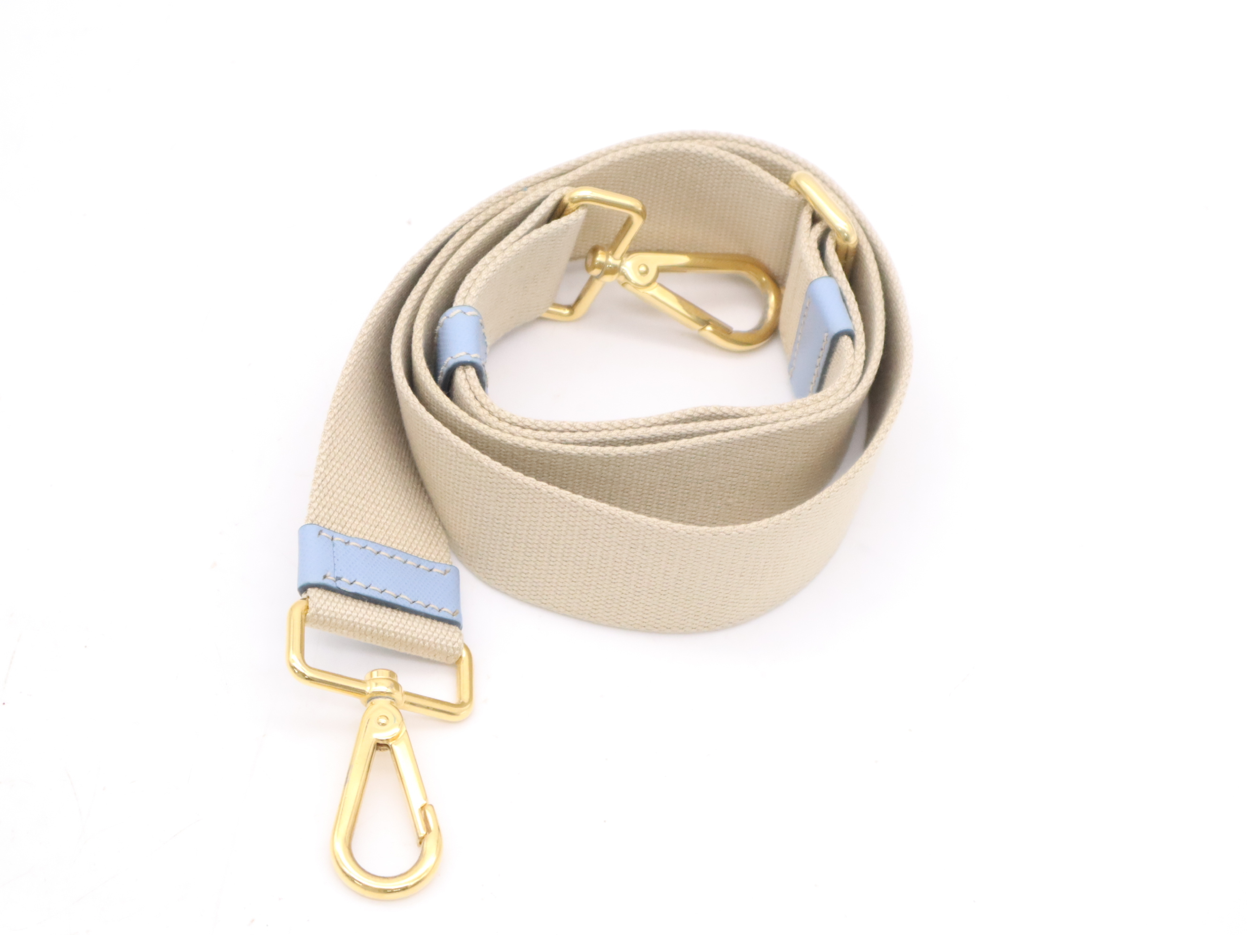 Denim Canapa Mini Handbag, Blue, Gold Hardware, with Shoulder Strap — view 13