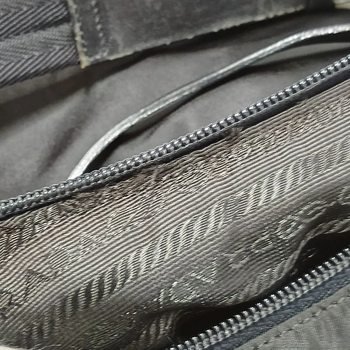 Tessuto Nylon x Leather Shoulder Bag, Black — view 13