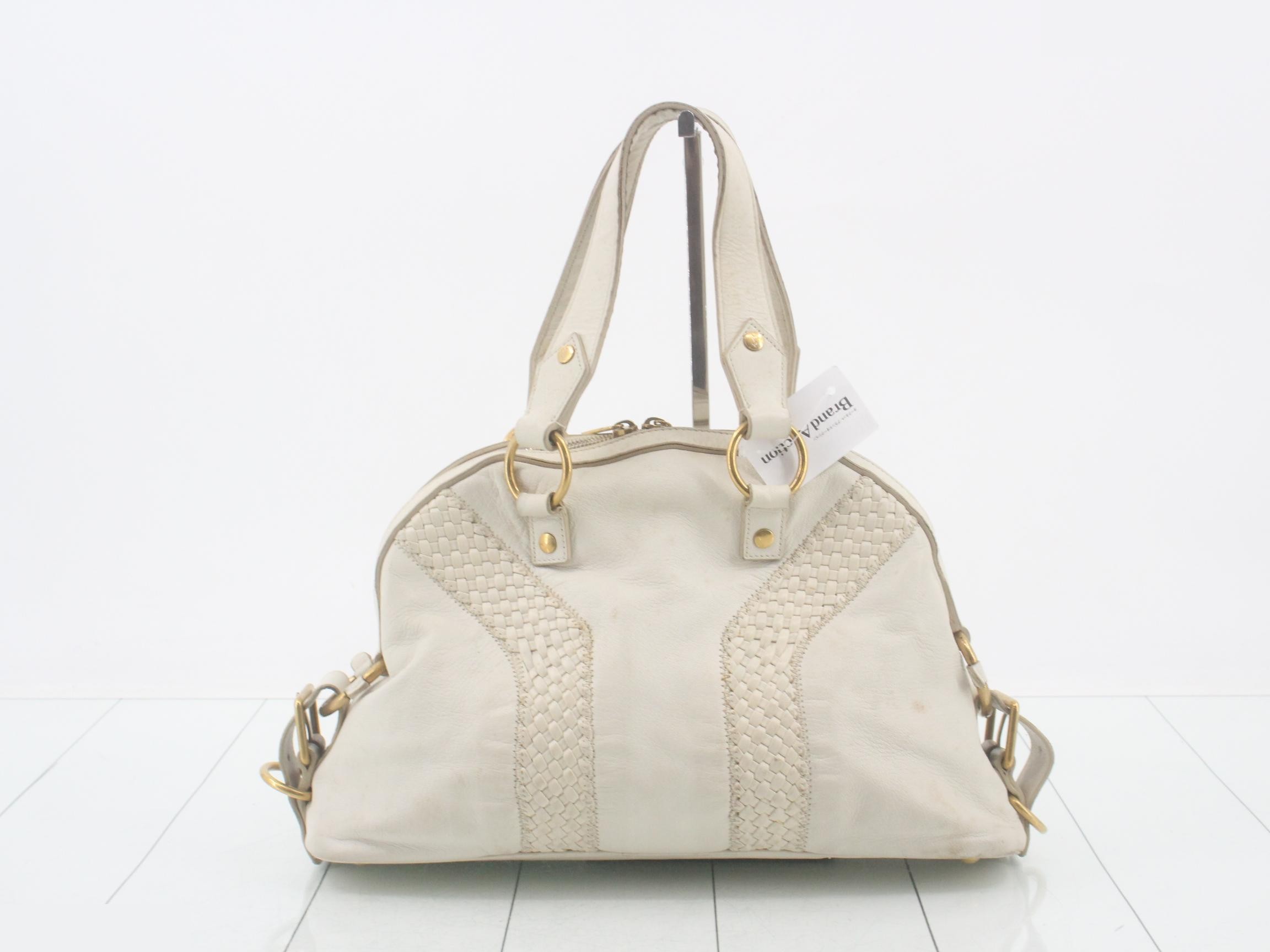 Leather handbag with gold hardware — view 2