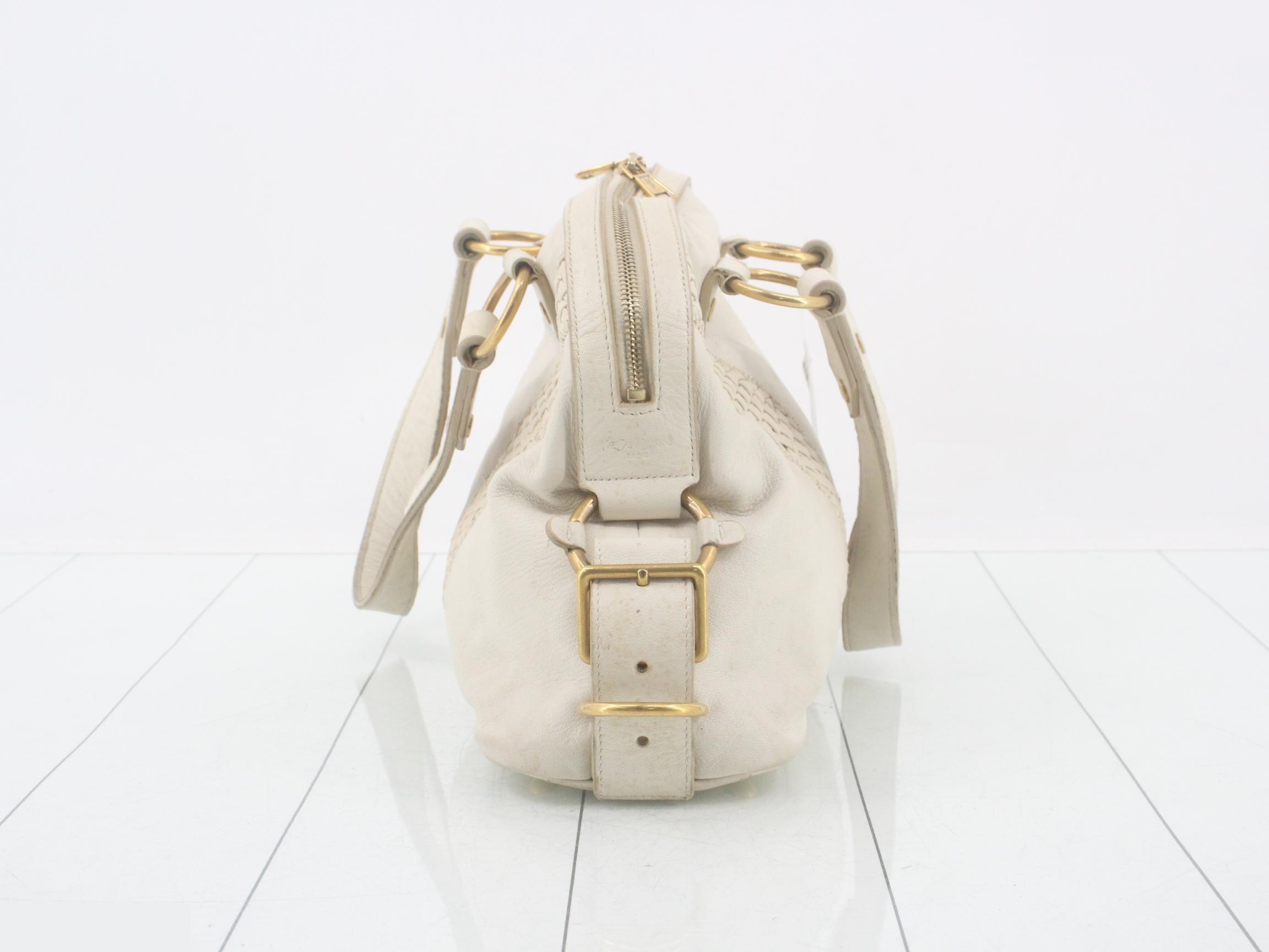Leather handbag with gold hardware — view 3