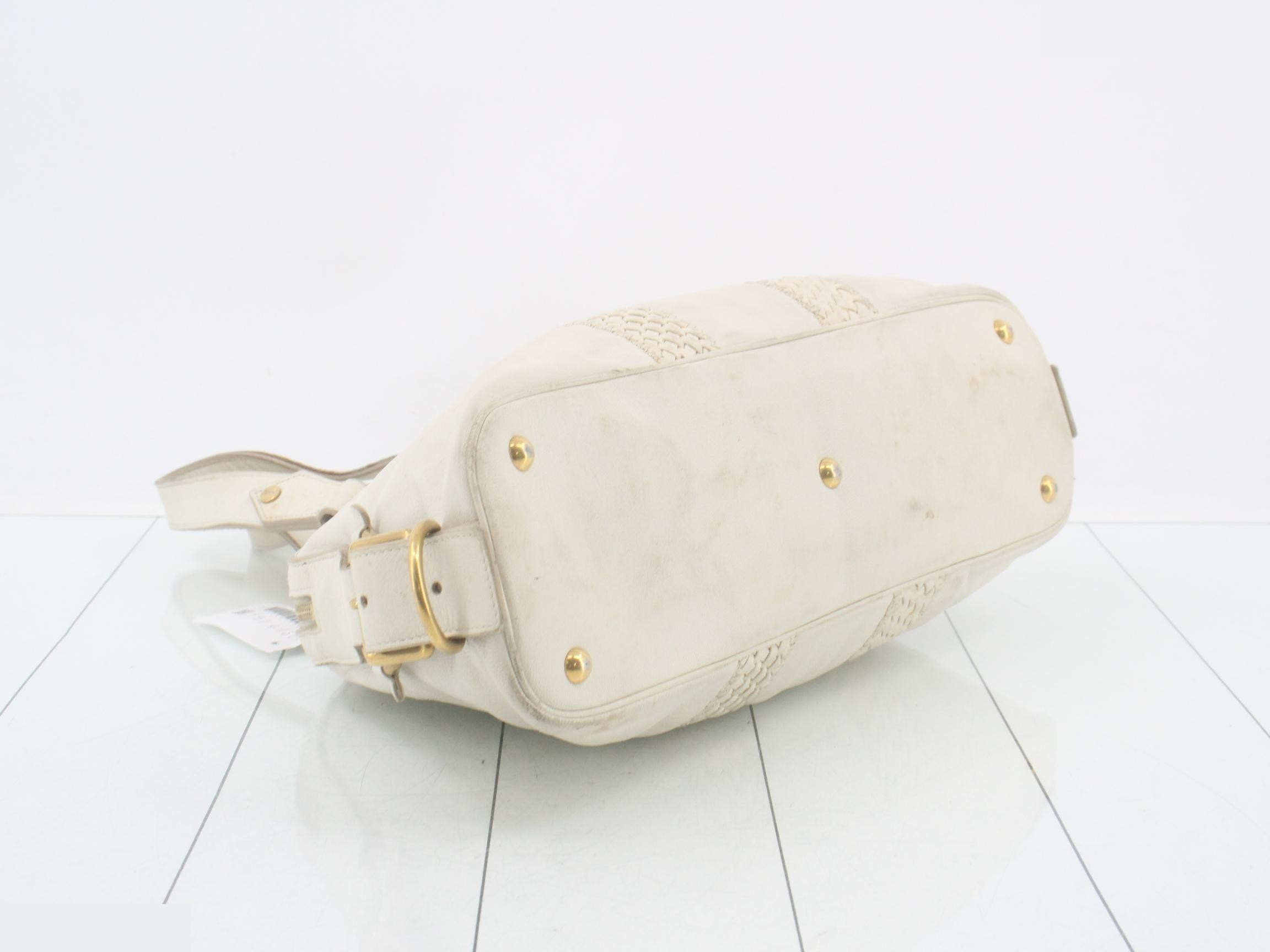 Leather handbag with gold hardware — view 5