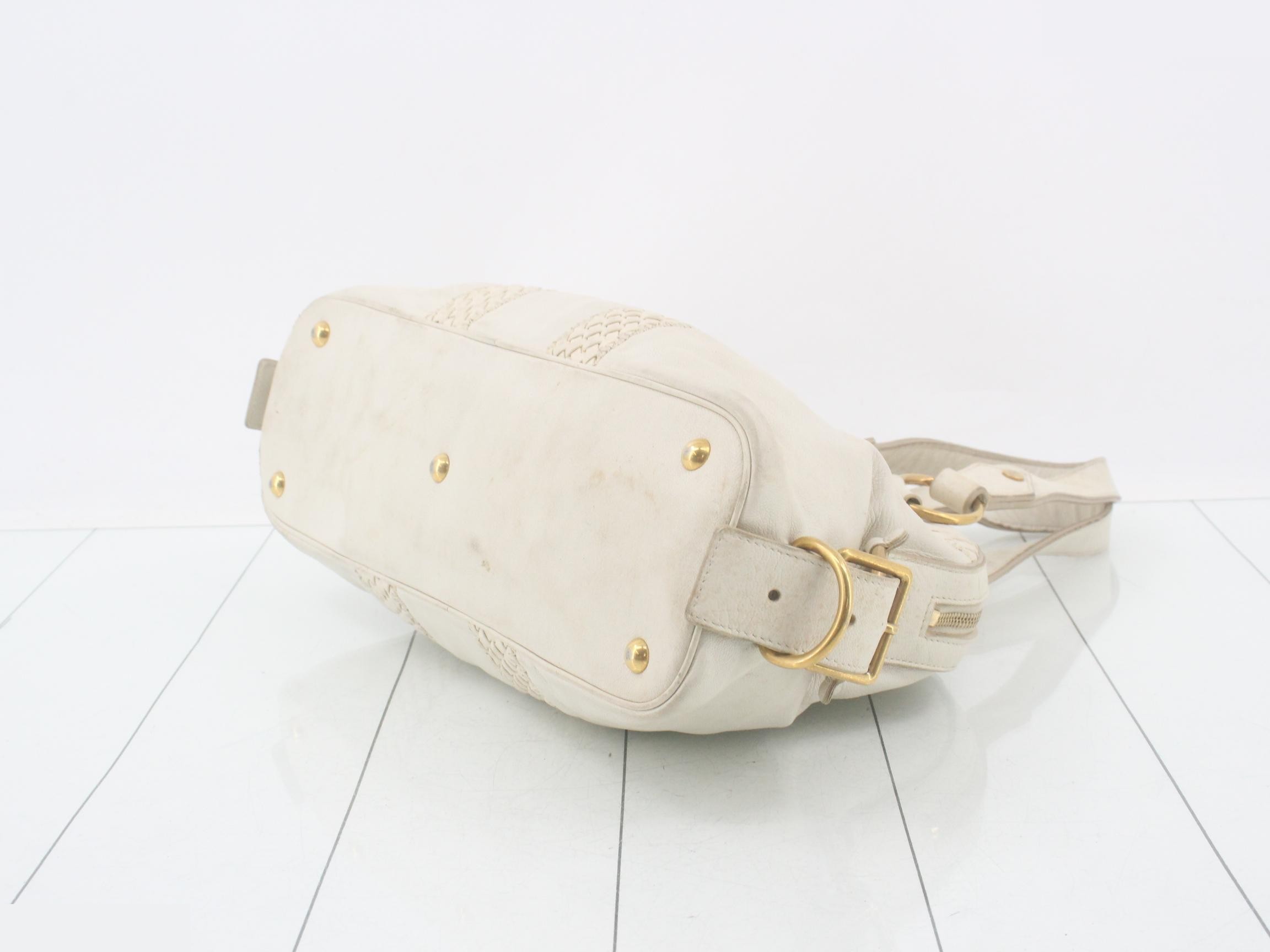 Leather handbag with gold hardware — view 6