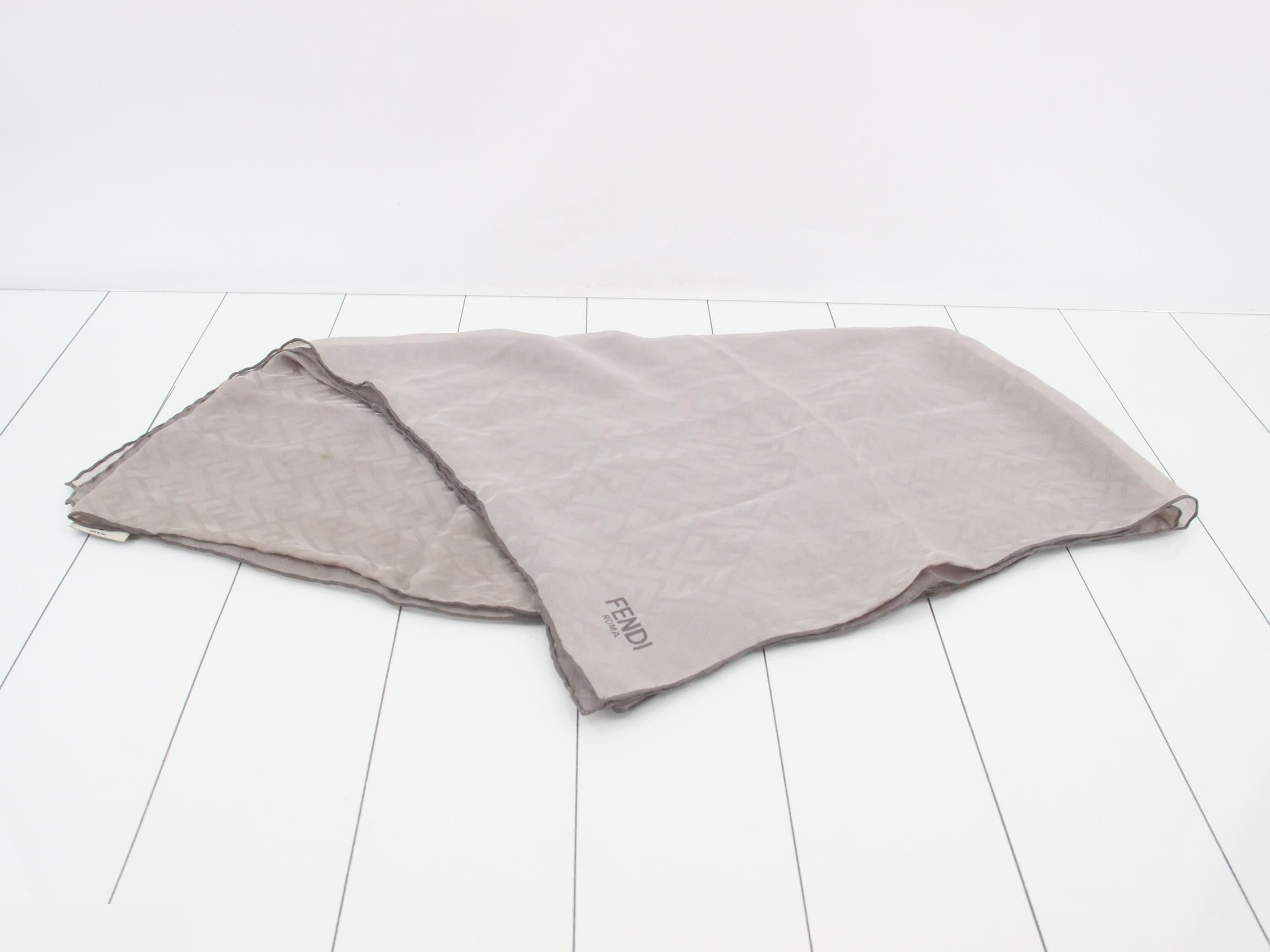 New tag ZUCCA stole, silk, gray — view 2