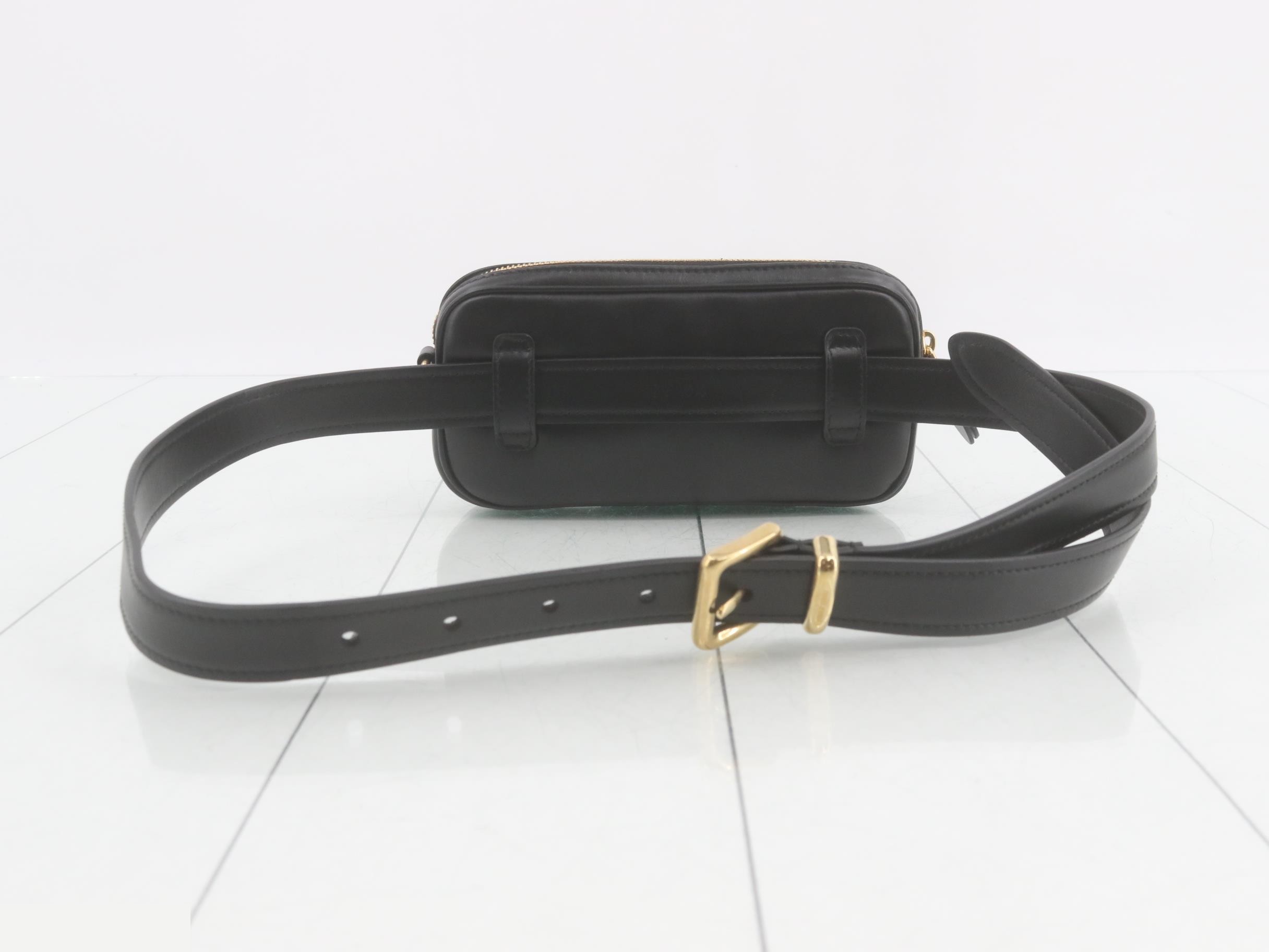 Belt bag, Nappa leather, black — view 2