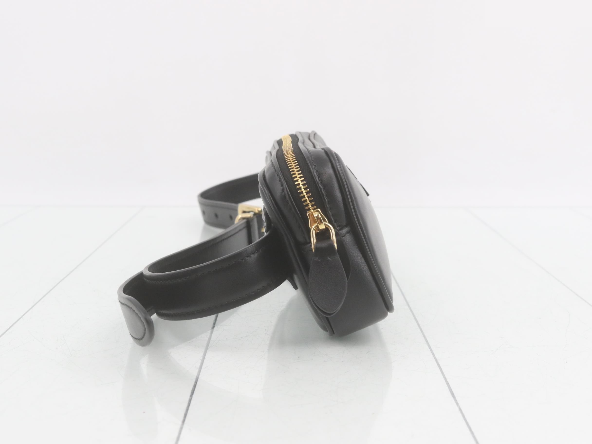 Belt bag, Nappa leather, black — view 4