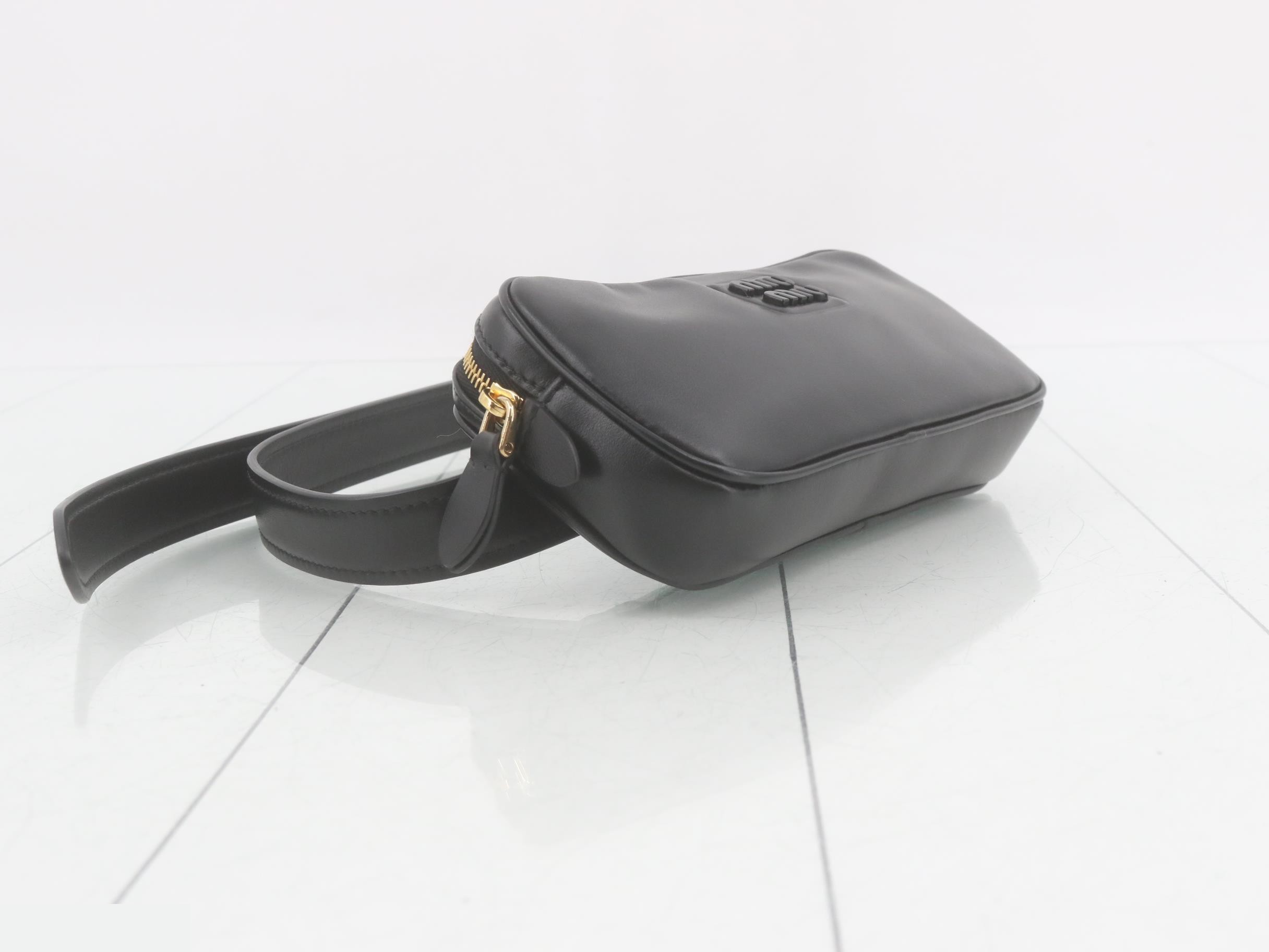 Belt bag, Nappa leather, black — view 5