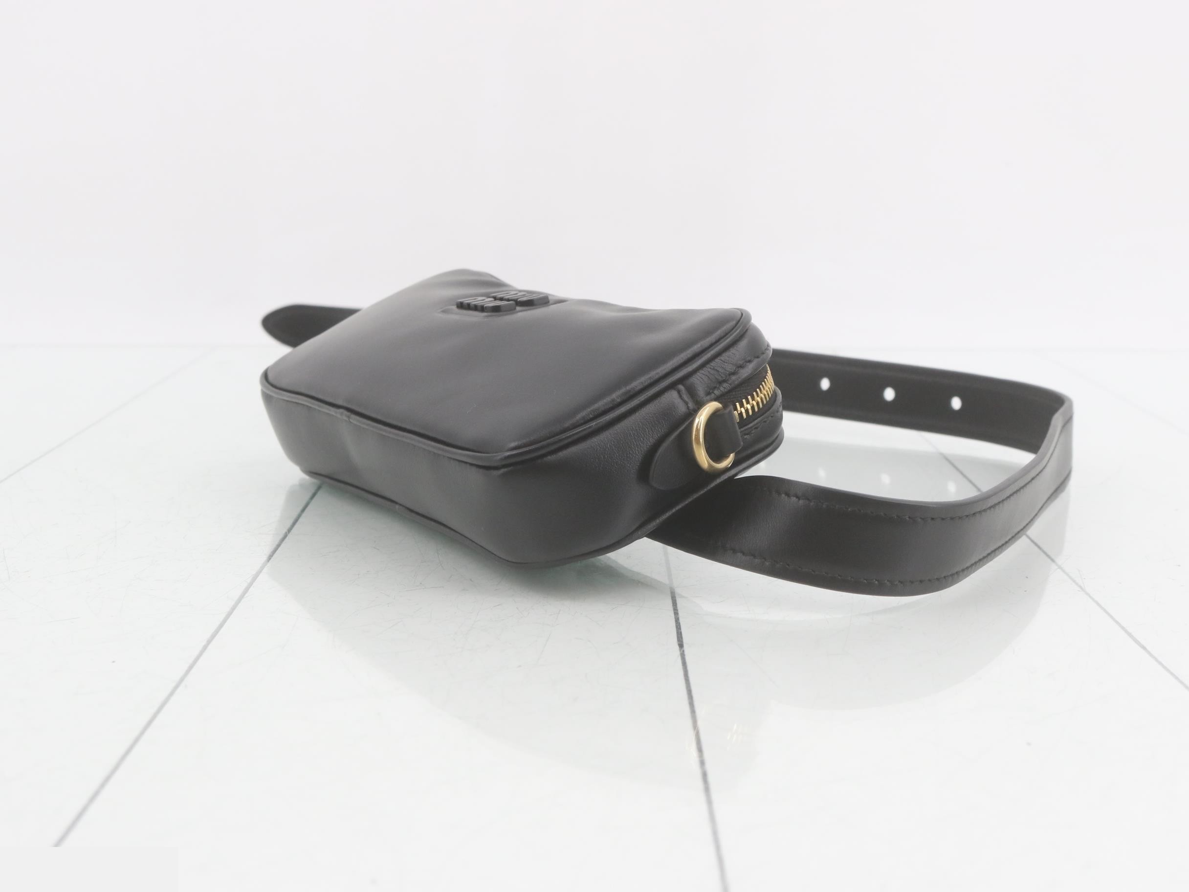 Belt bag, Nappa leather, black — view 6