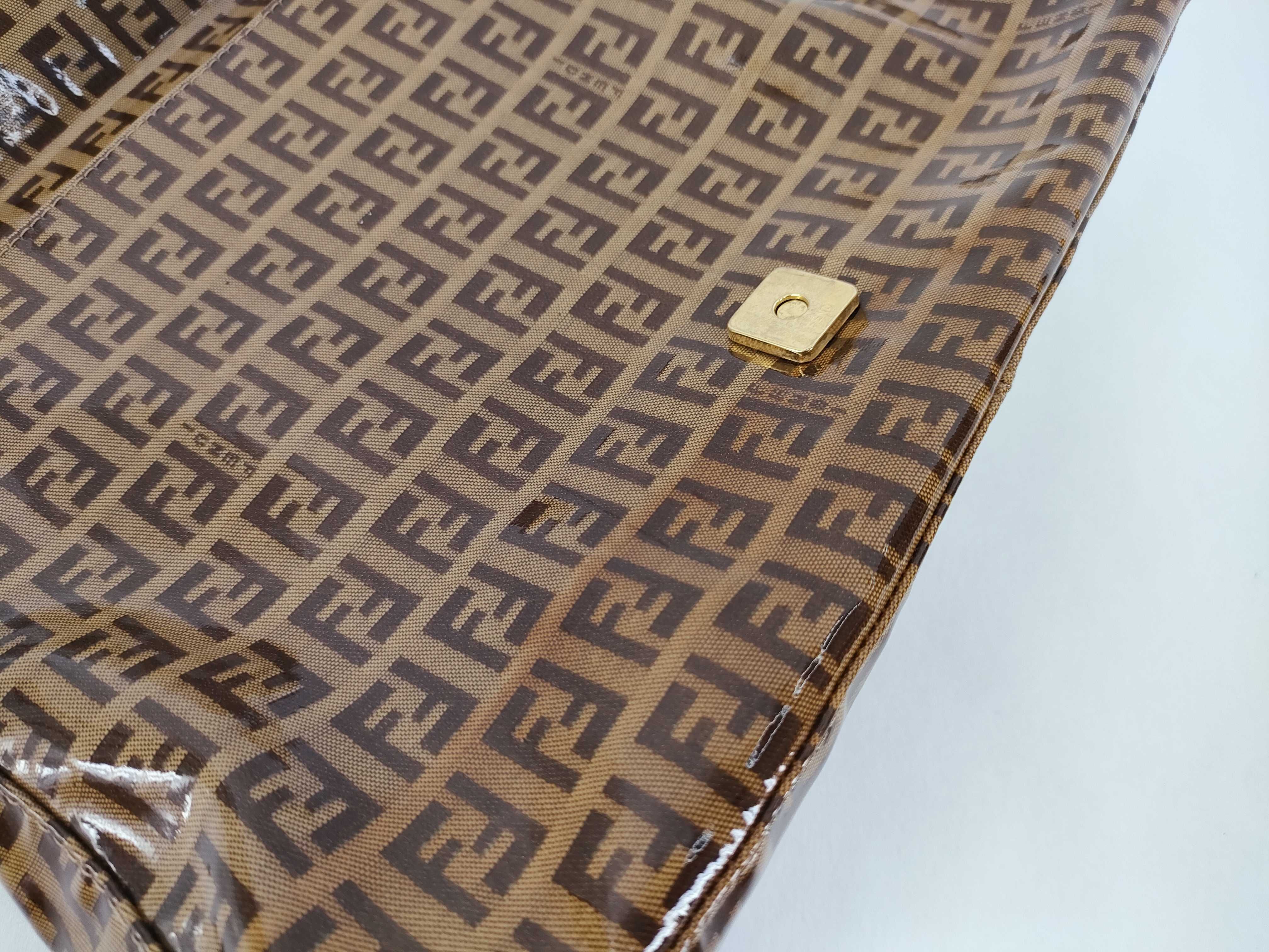 Zucca Pattern Fendi Zucchino Mamma Bucket Shoulder Bag — view 11
