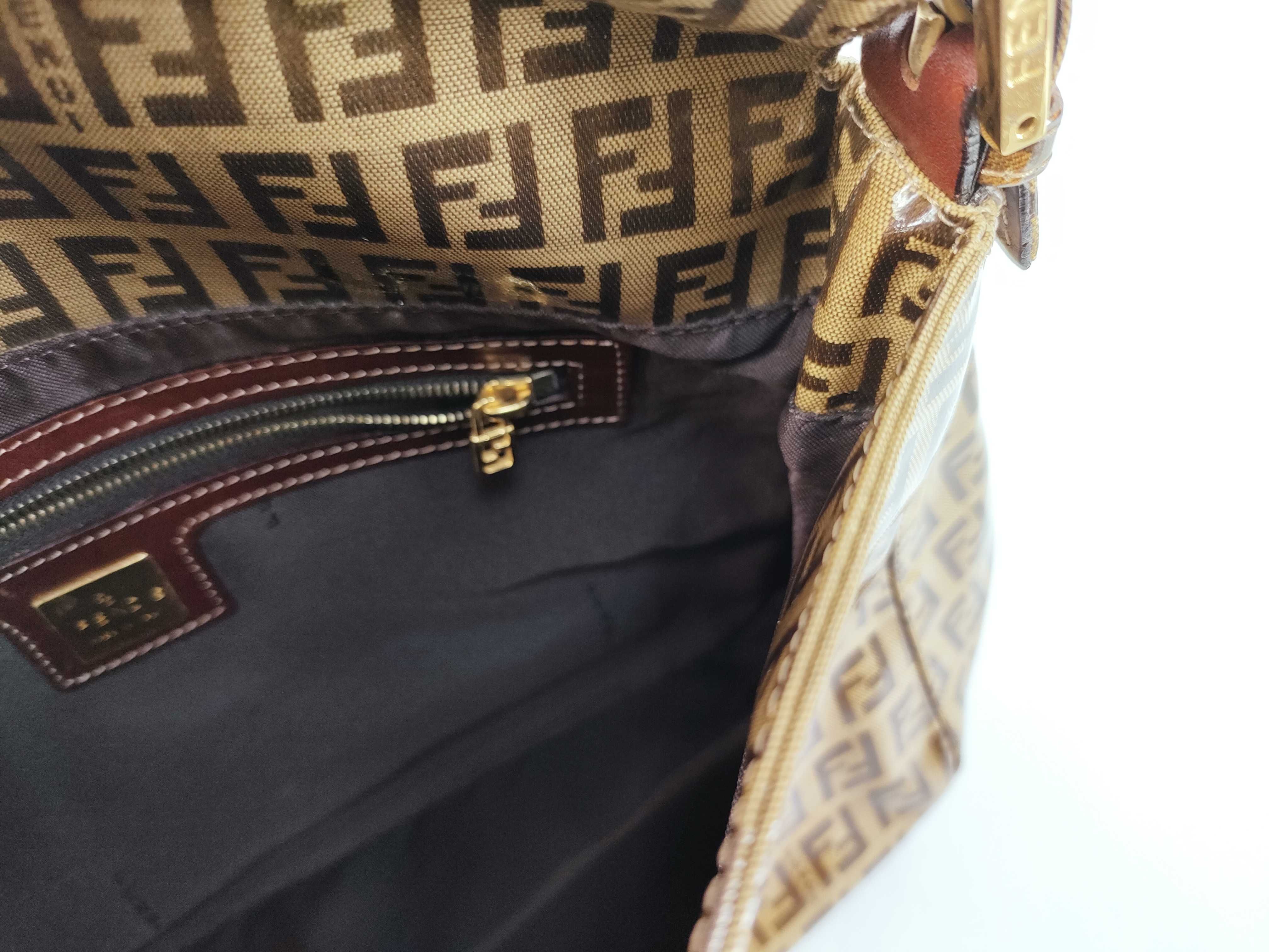 Zucca Pattern Fendi Zucchino Mamma Bucket Shoulder Bag — view 12