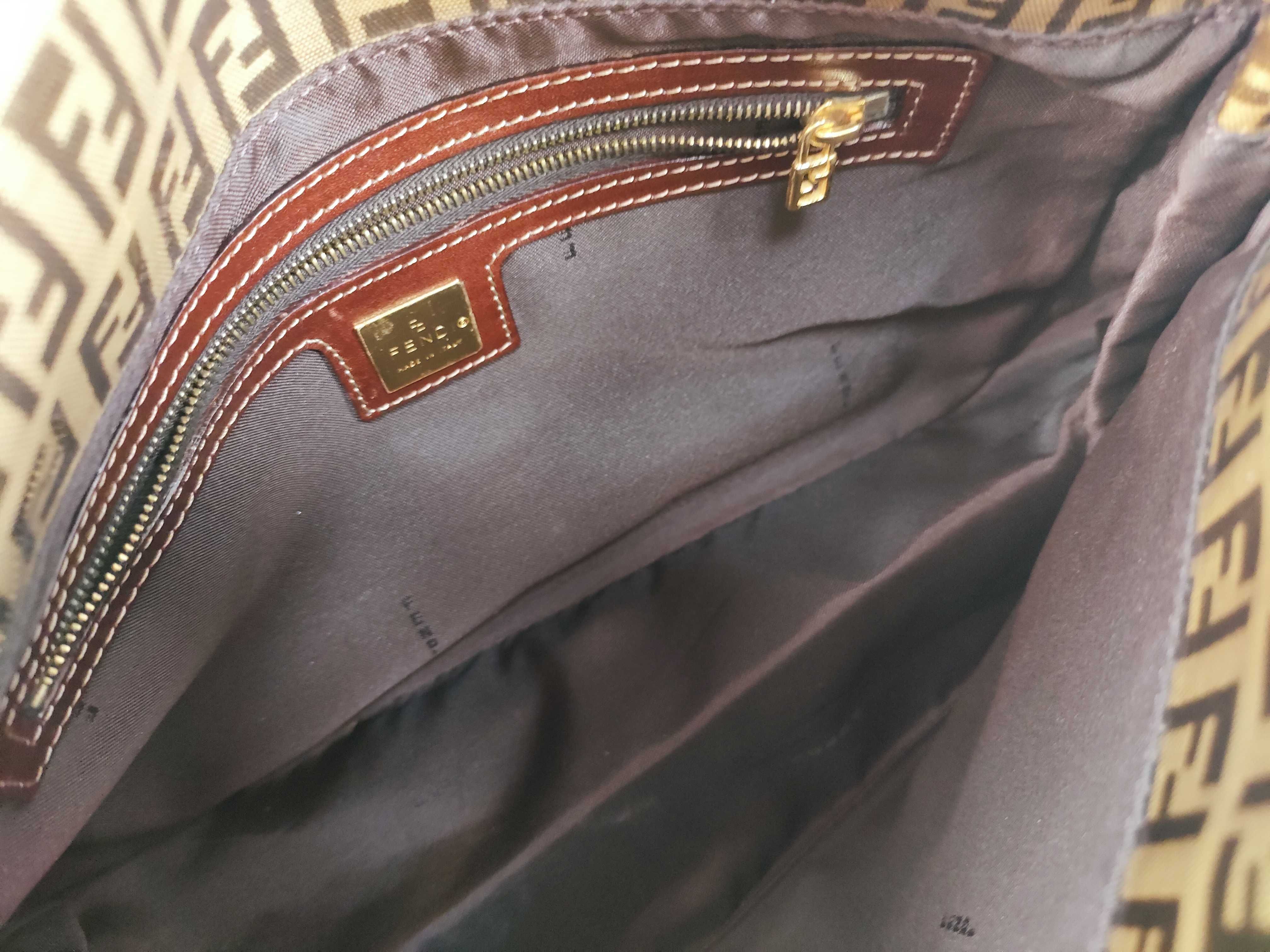 Zucca Pattern Fendi Zucchino Mamma Bucket Shoulder Bag — view 13