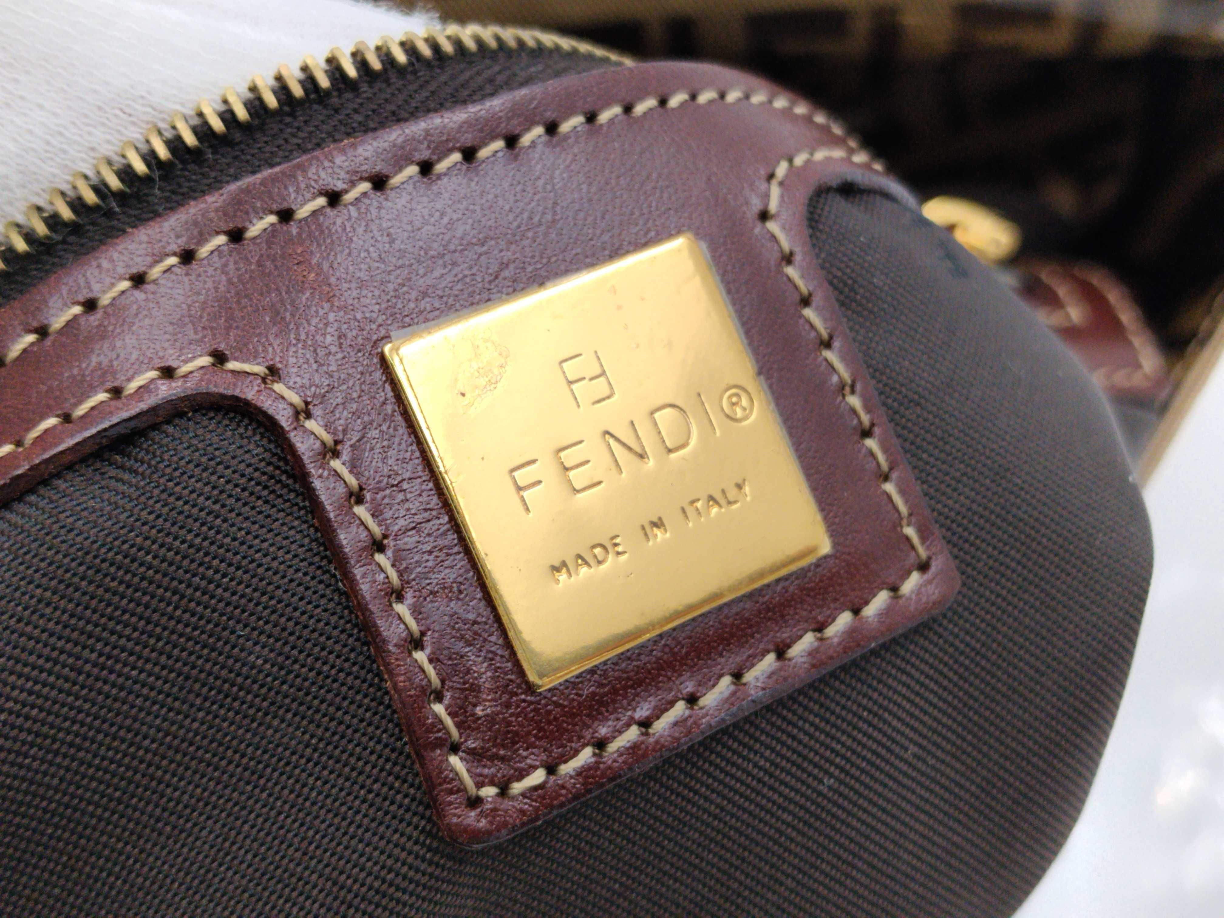 Zucca Pattern Fendi Zucchino Mamma Bucket Shoulder Bag — view 14