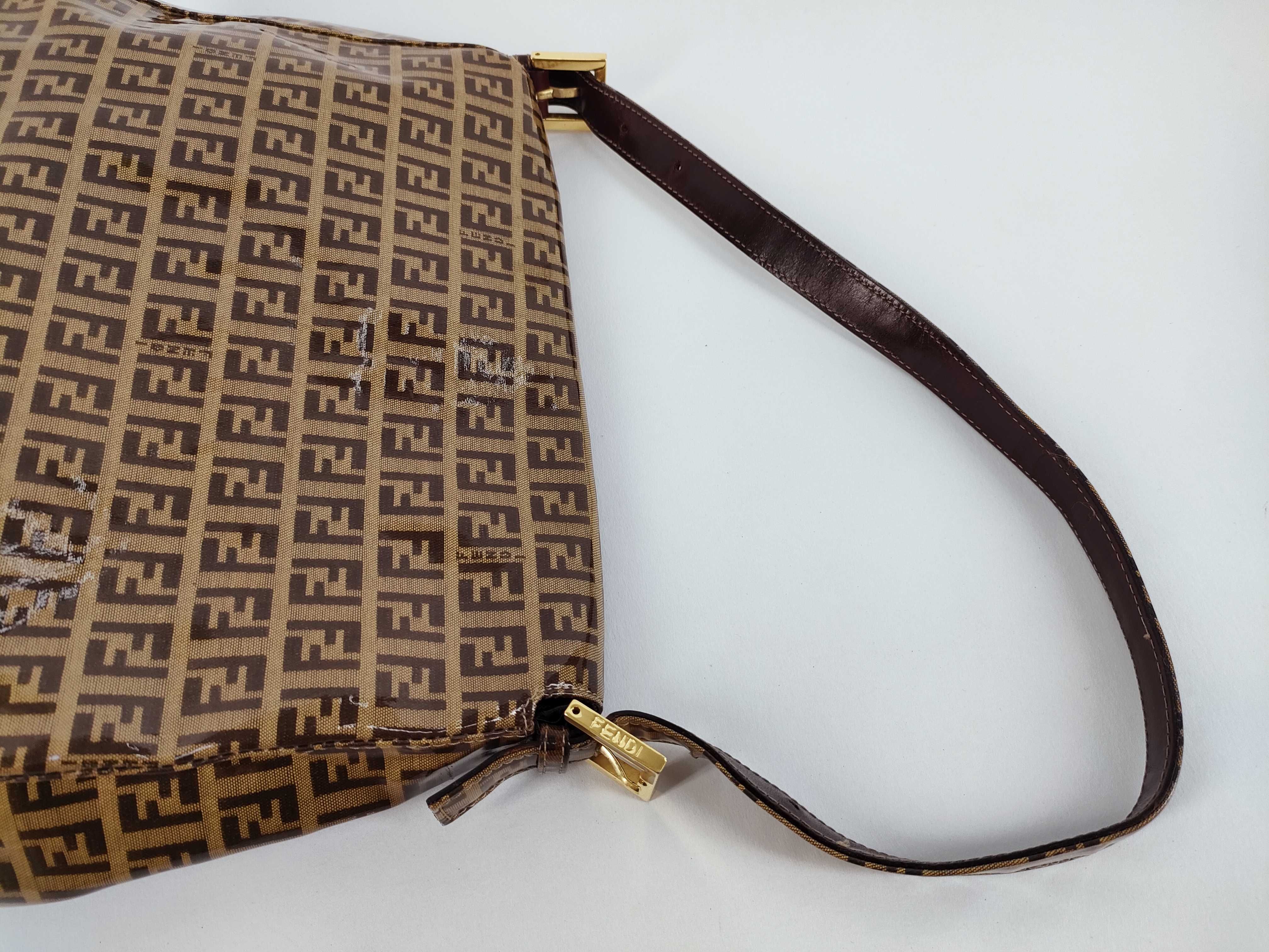 Zucca Pattern Fendi Zucchino Mamma Bucket Shoulder Bag — view 3