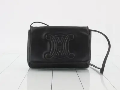 Triomphe Leather Shoulder Bag