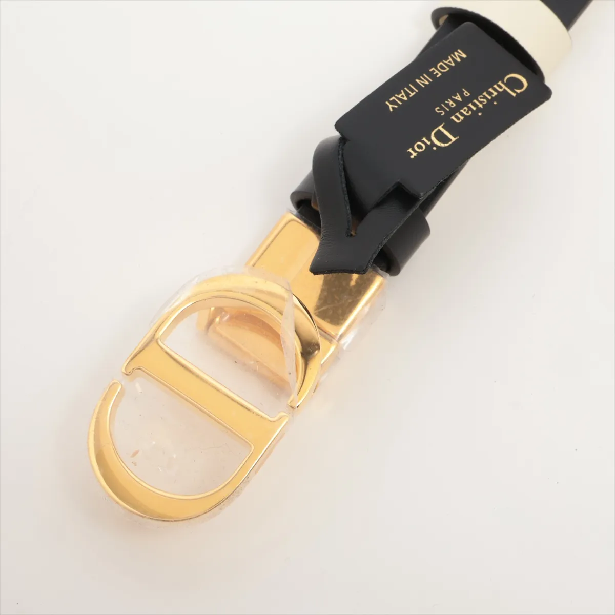 30 MONTAIGNE belt, size 75, GP leather, black and white, some wear, no engraving on the main body. — view 2