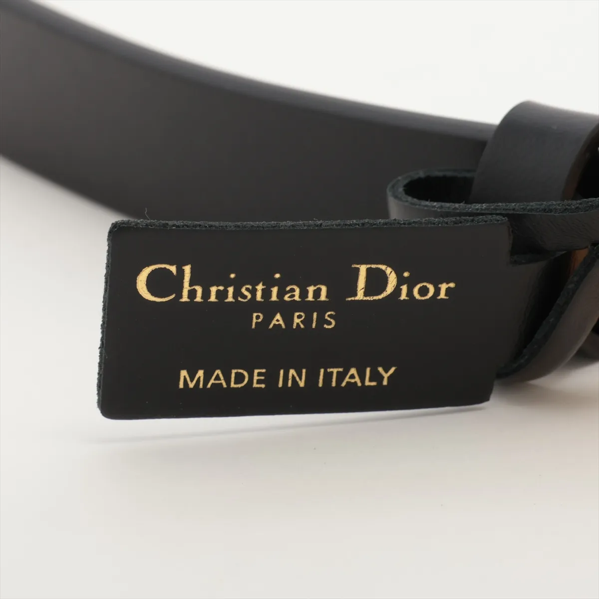 30 MONTAIGNE belt, size 75, GP leather, black and white, some wear, no engraving on the main body. — view 5