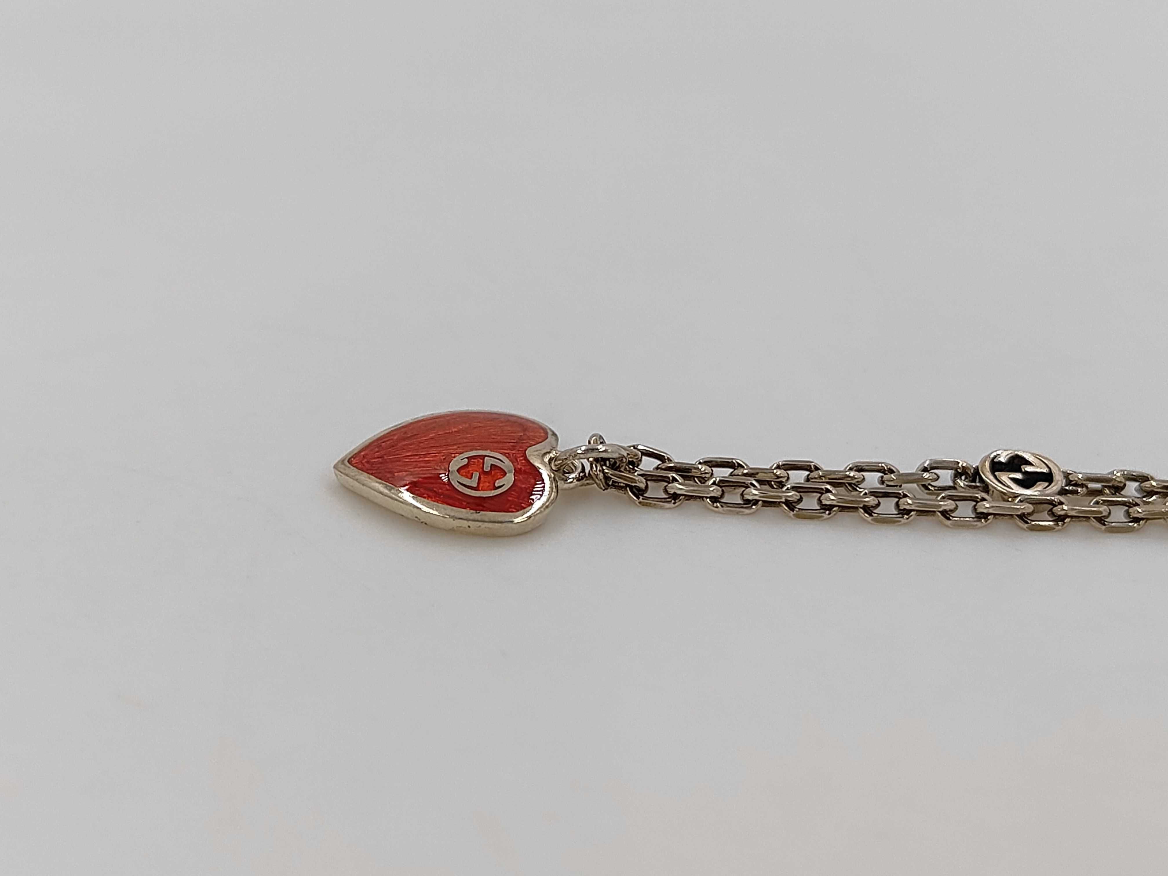 Interlocking G Heart Necklace SV925 8.4 — view 2