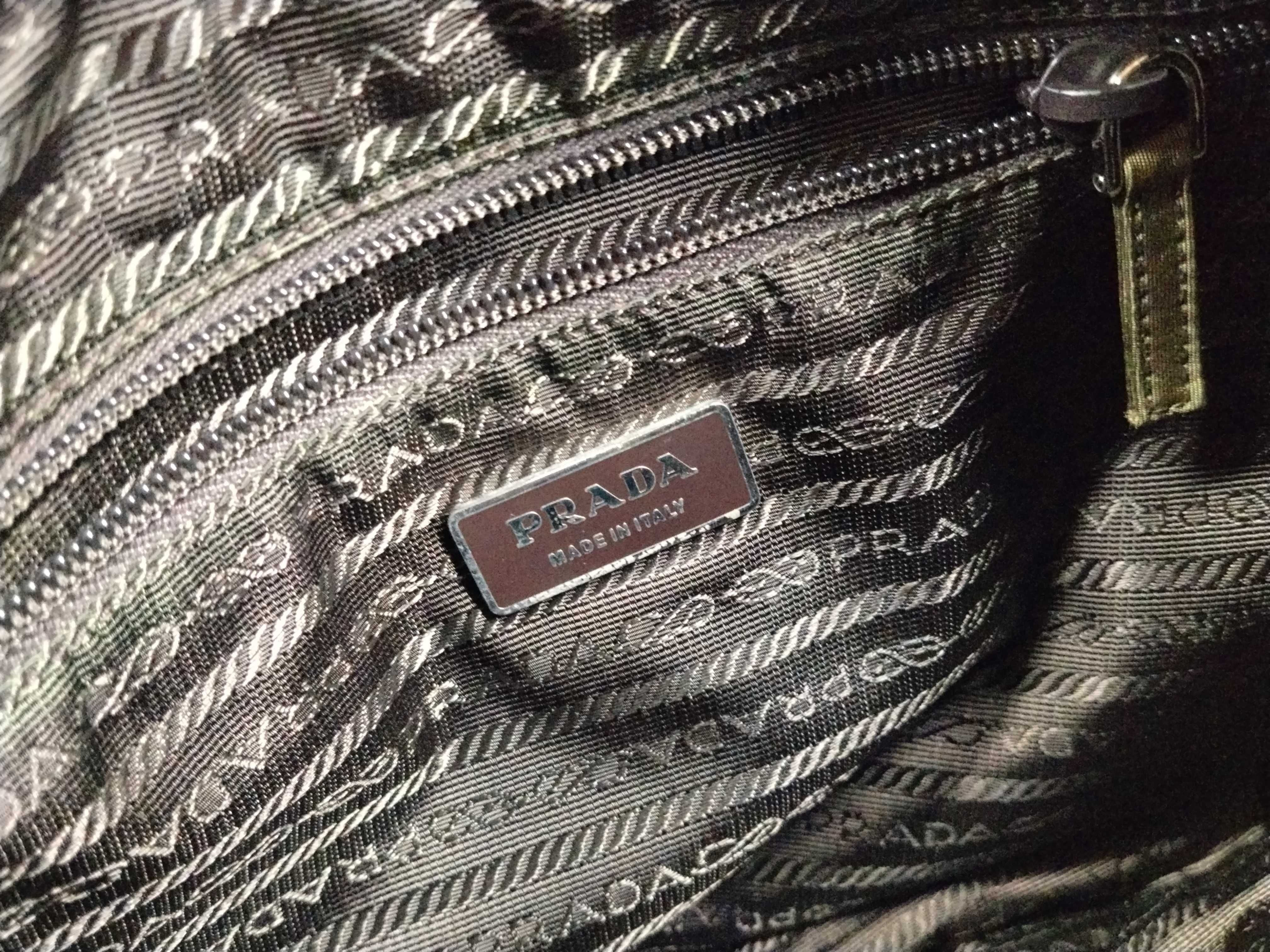 Nylon Shoulder Bag, Khaki — view 14