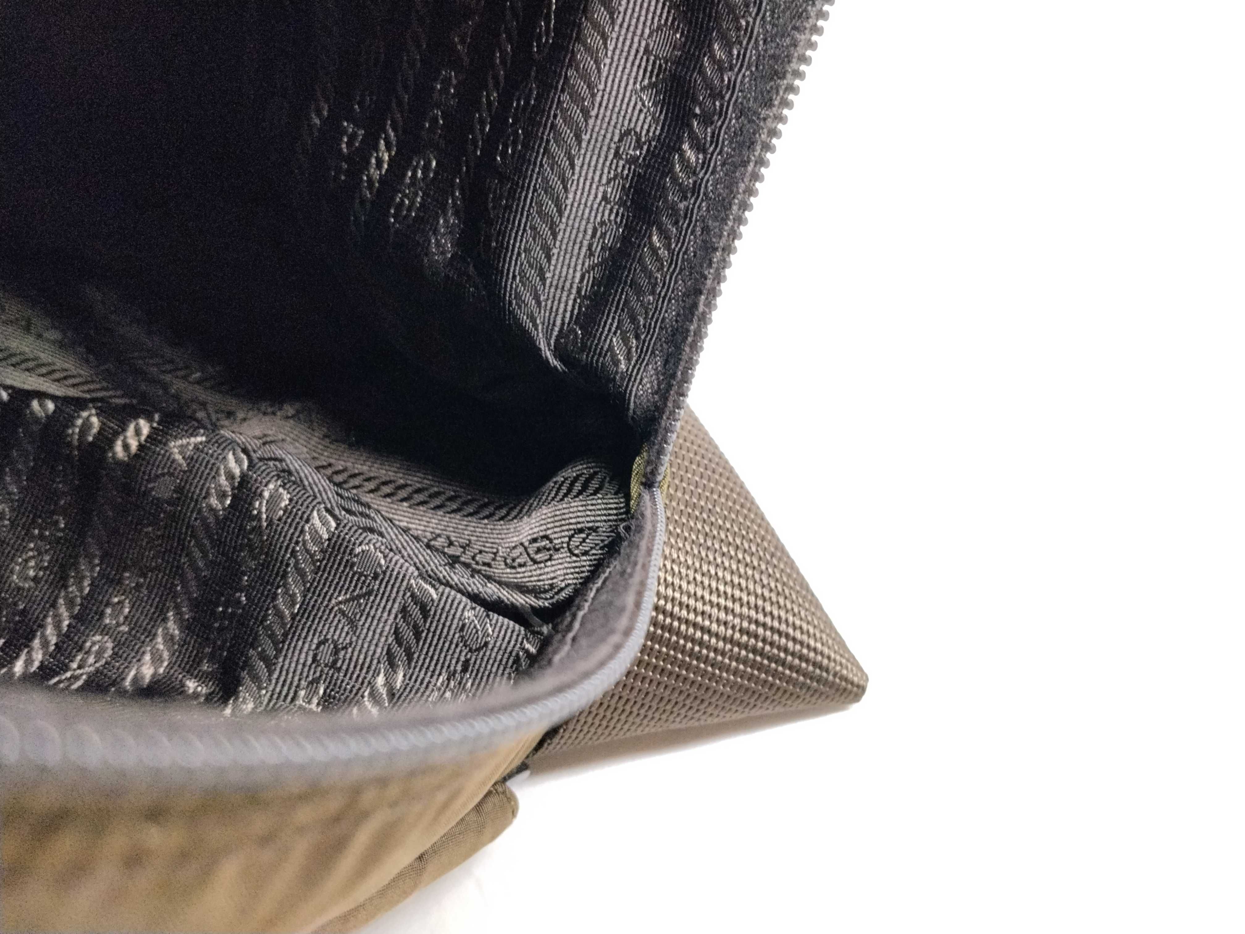 Nylon Shoulder Bag, Khaki — view 15