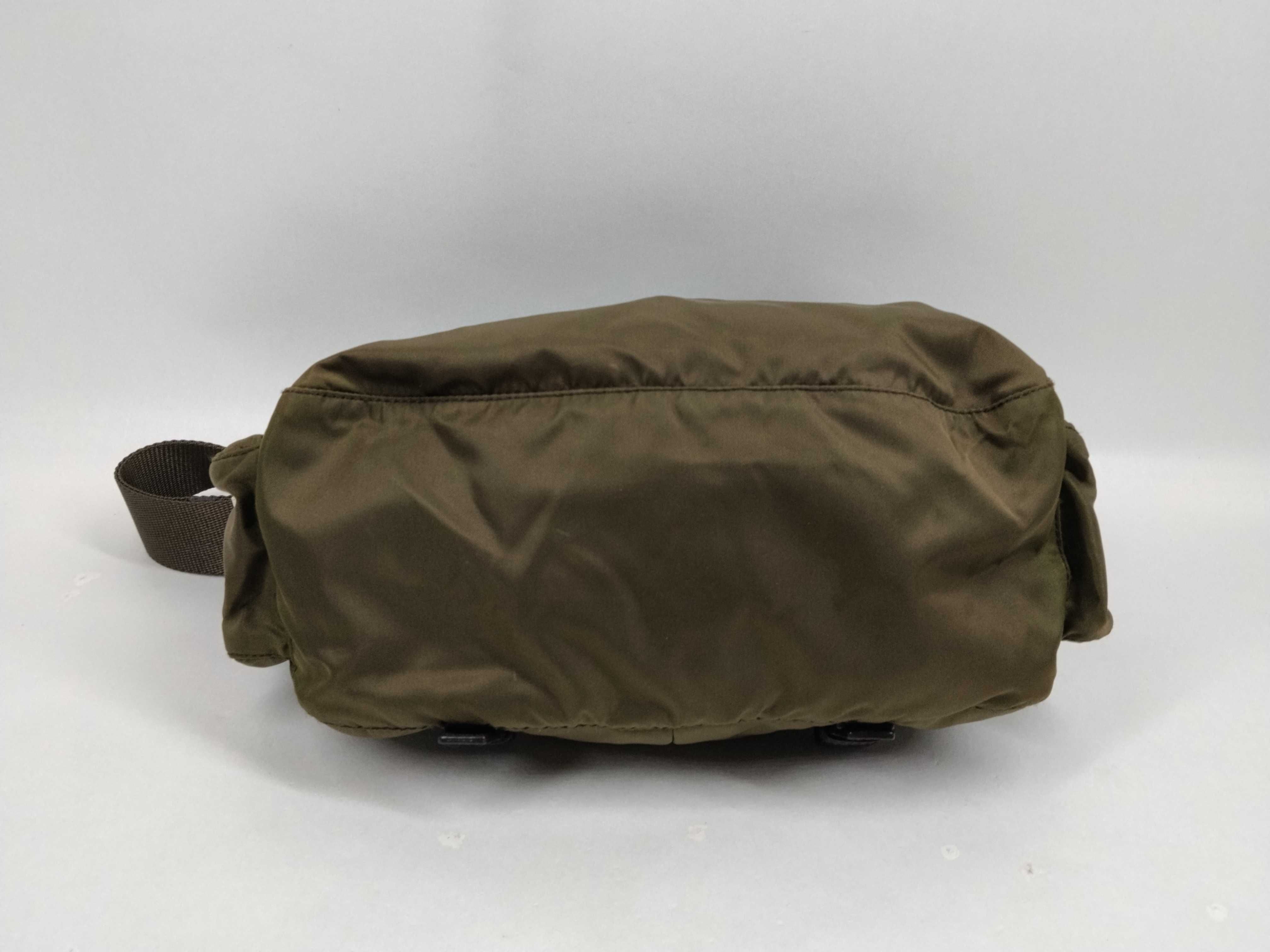 Nylon Shoulder Bag, Khaki — view 3