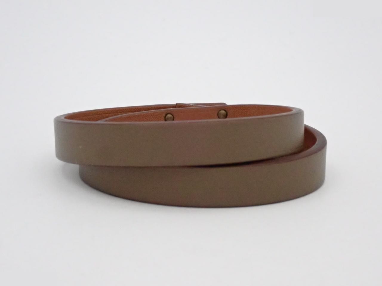 Mini Kelly Double Bracelet, Brown — view 2