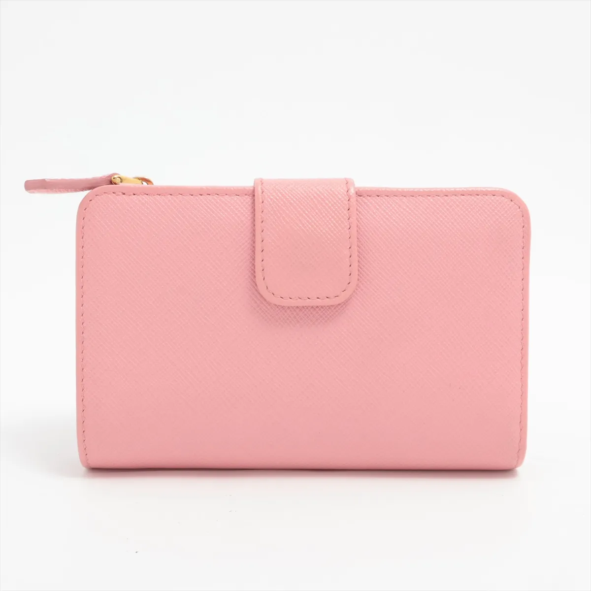 Saffiano Metal 1ML225 Novelty Leather Compact Wallet Pink — view 2