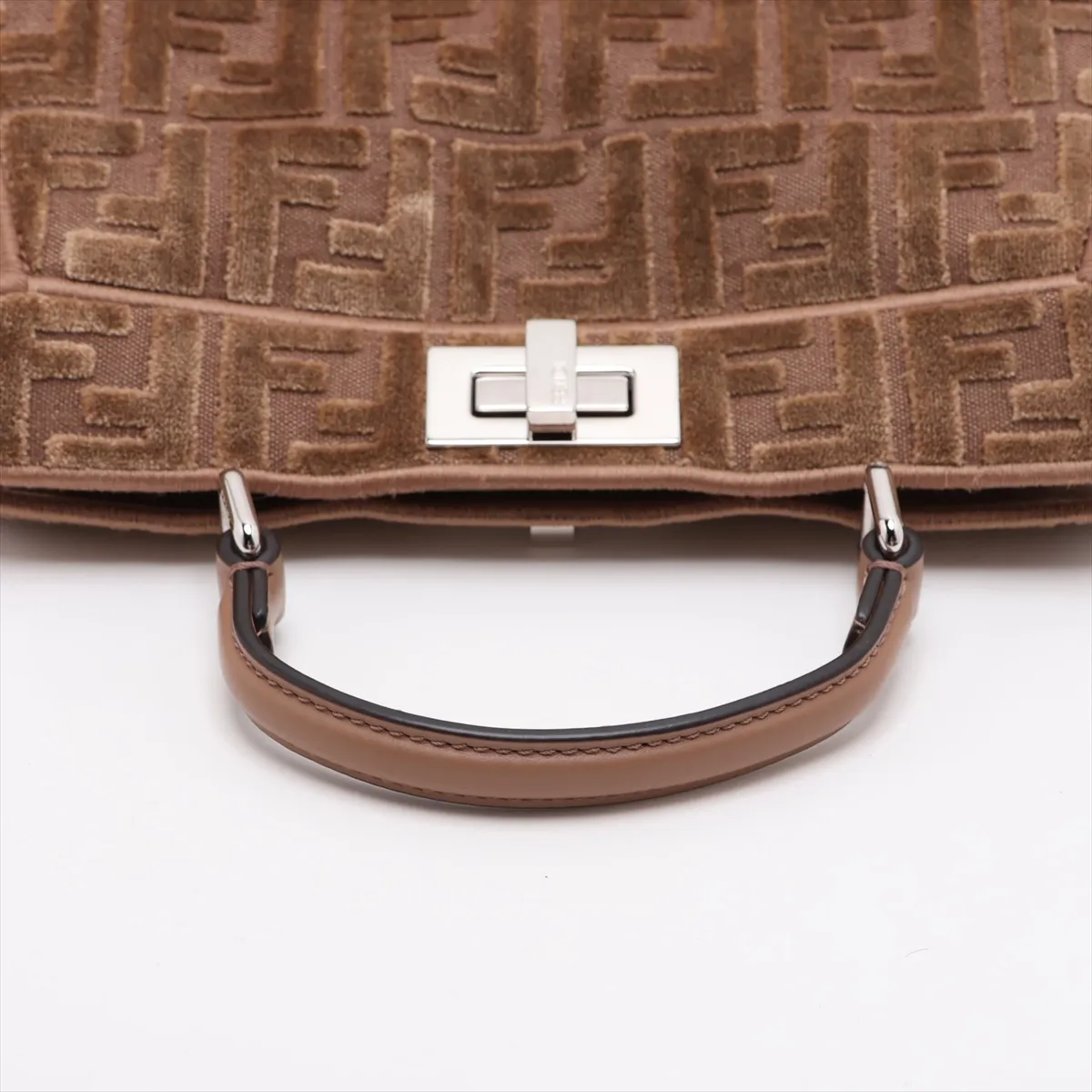 Zucca Peekaboo I.U Small Velour 2-Way Handbag Brown 8BN327 — view 5
