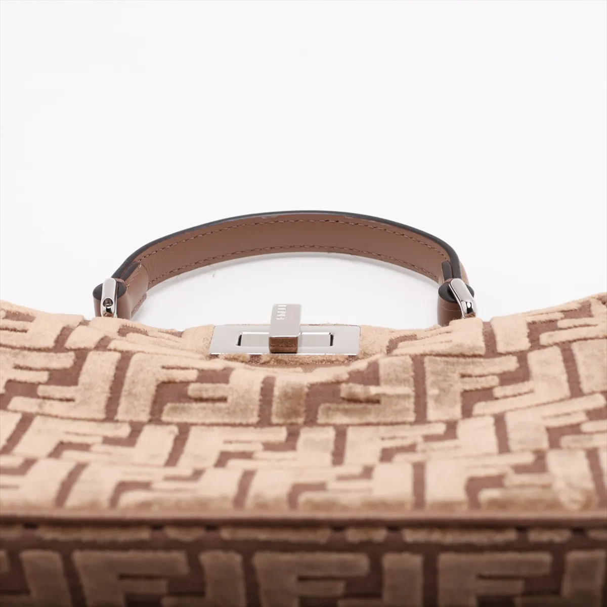 Zucca Peekaboo I.U Small Velour 2-Way Handbag Brown 8BN327 — view 6