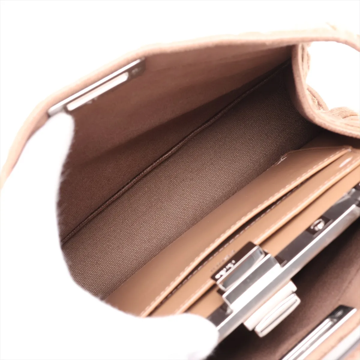 Zucca Peekaboo I.U Small Velour 2-Way Handbag Brown 8BN327 — view 8