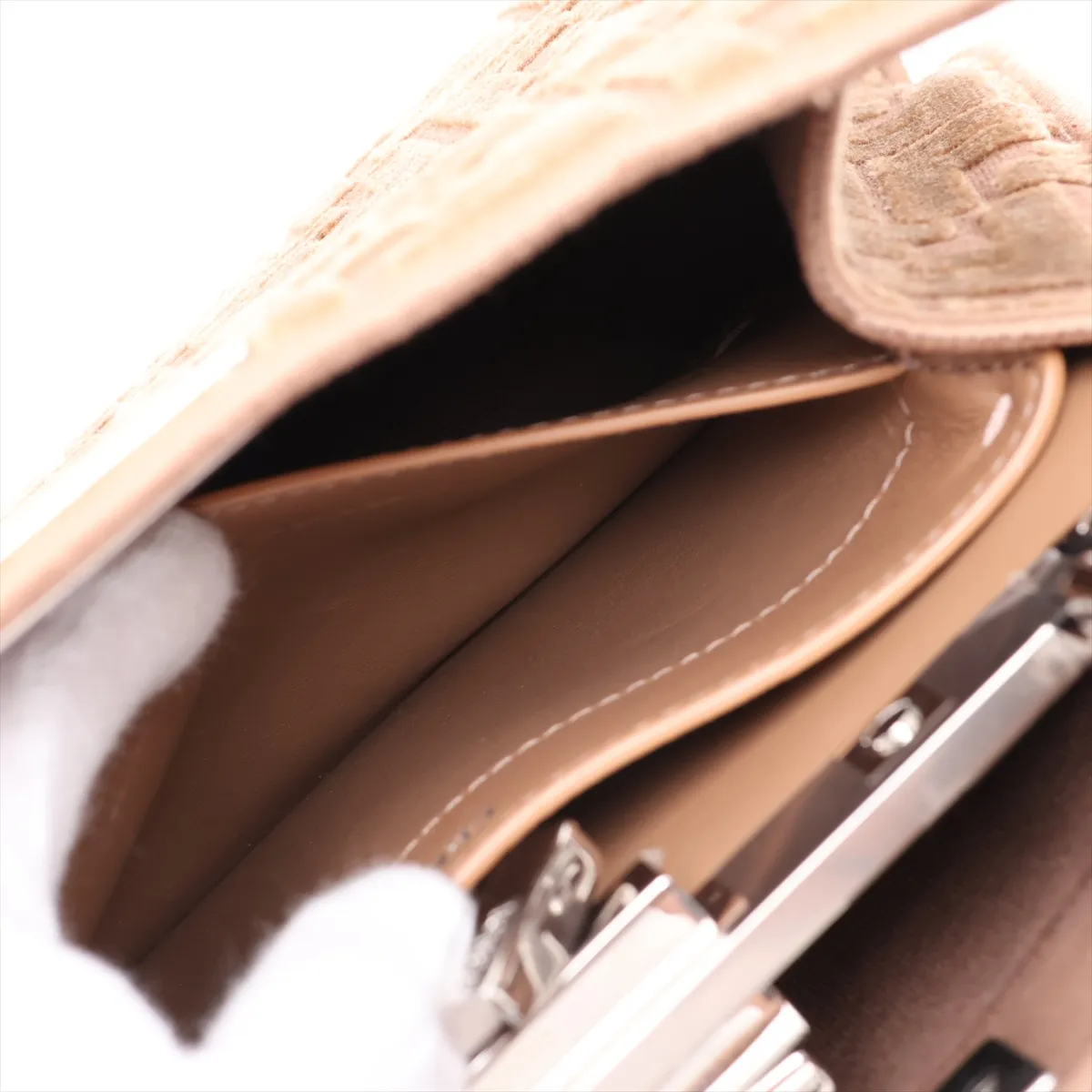 Zucca Peekaboo I.U Small Velour 2-Way Handbag Brown 8BN327 — view 10