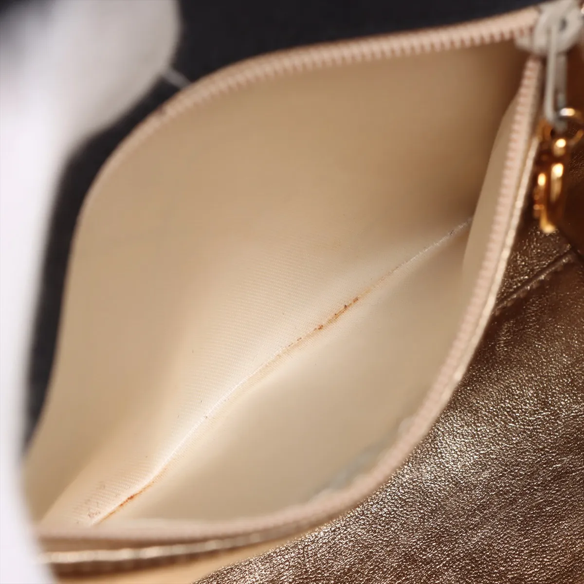 Matelassé Satin Handbag, Black with Gold Hardware, Item No. 4228461 (Serial No. 4) — view 7