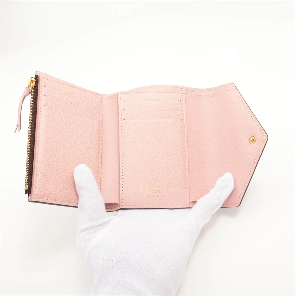 Monogram Portefeuille Victorine M62360 SF0149 Rose Ballerine Compact Wallet — view 4