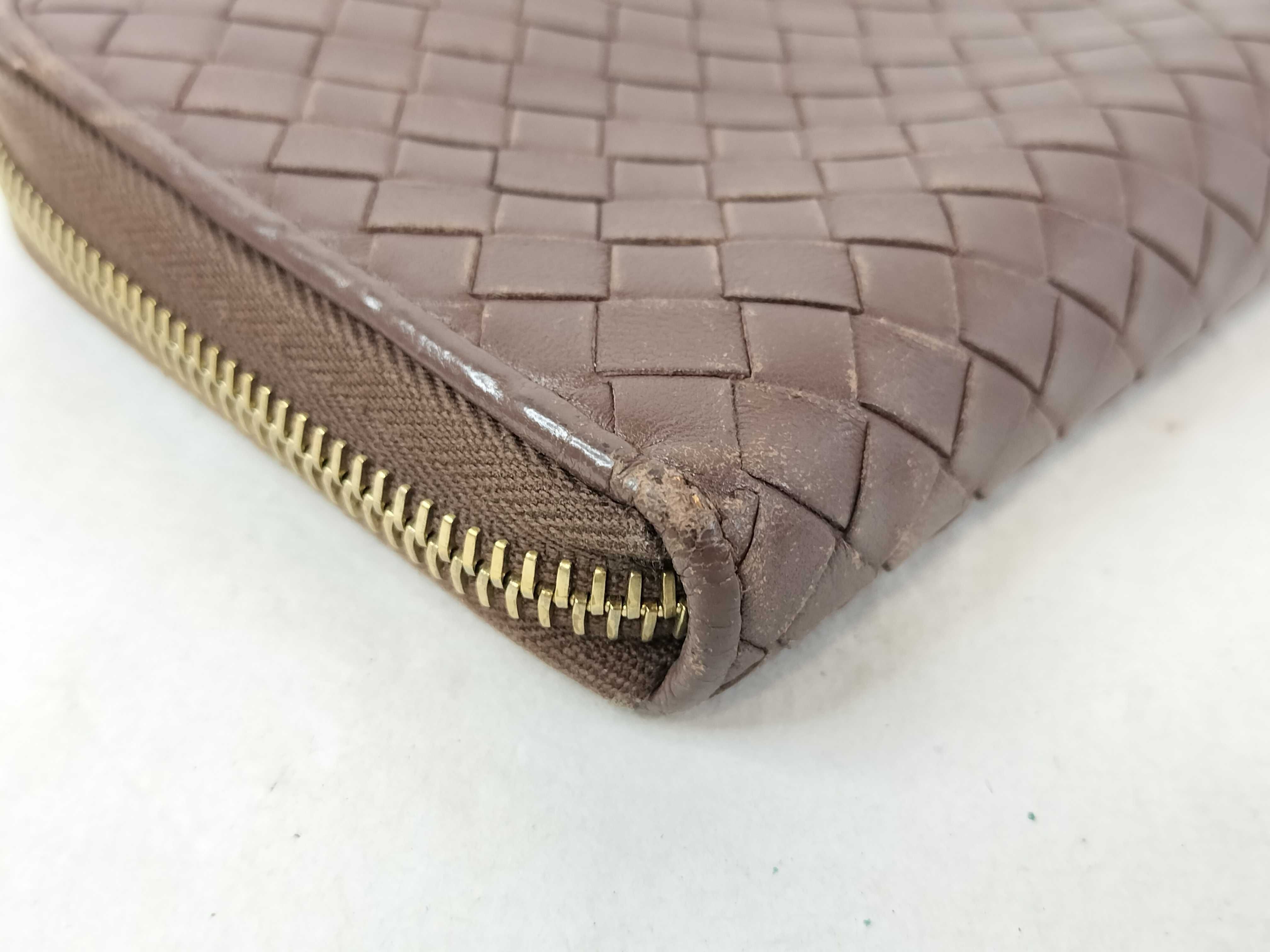 Intrecciato Long Wallet, Round Zip Wallet — view 3