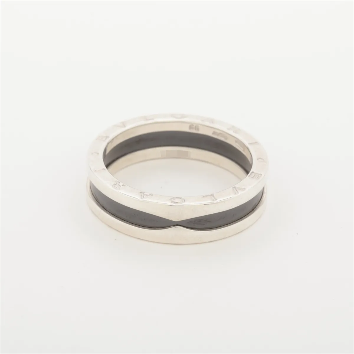 B.zero1 Save the Children Charity Ring, Size 66, 925 x Black Ceramic, 7.2g, Black x Silver, — view 2