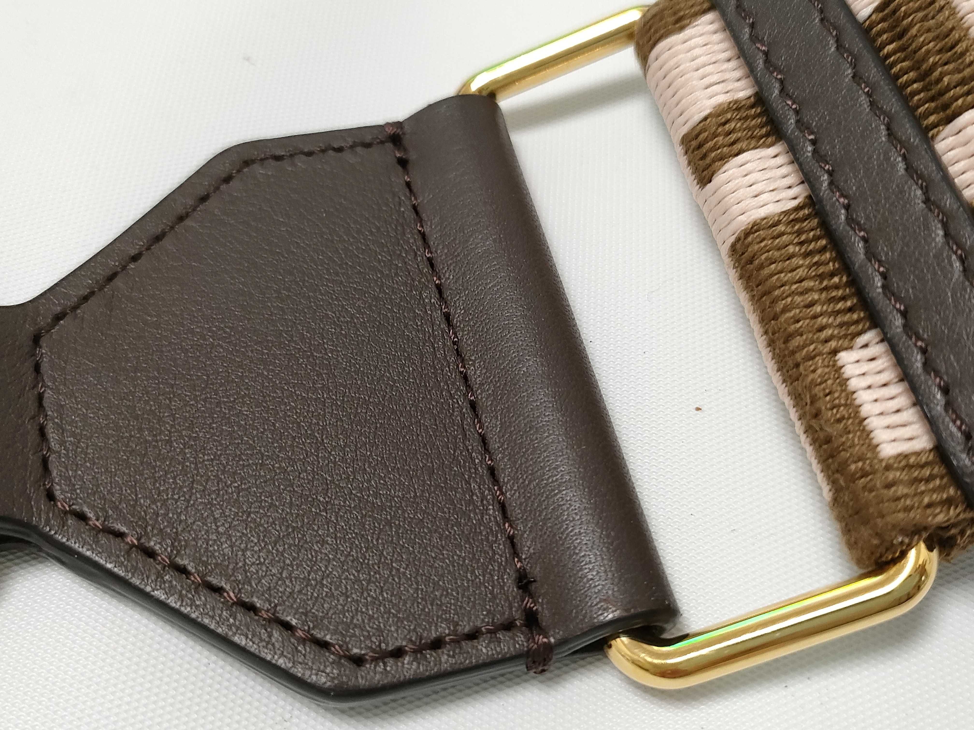 Zucca pattern accessories: Fendi Strap You Zucca pattern pink x brown bag strap, other accessories. — view 2