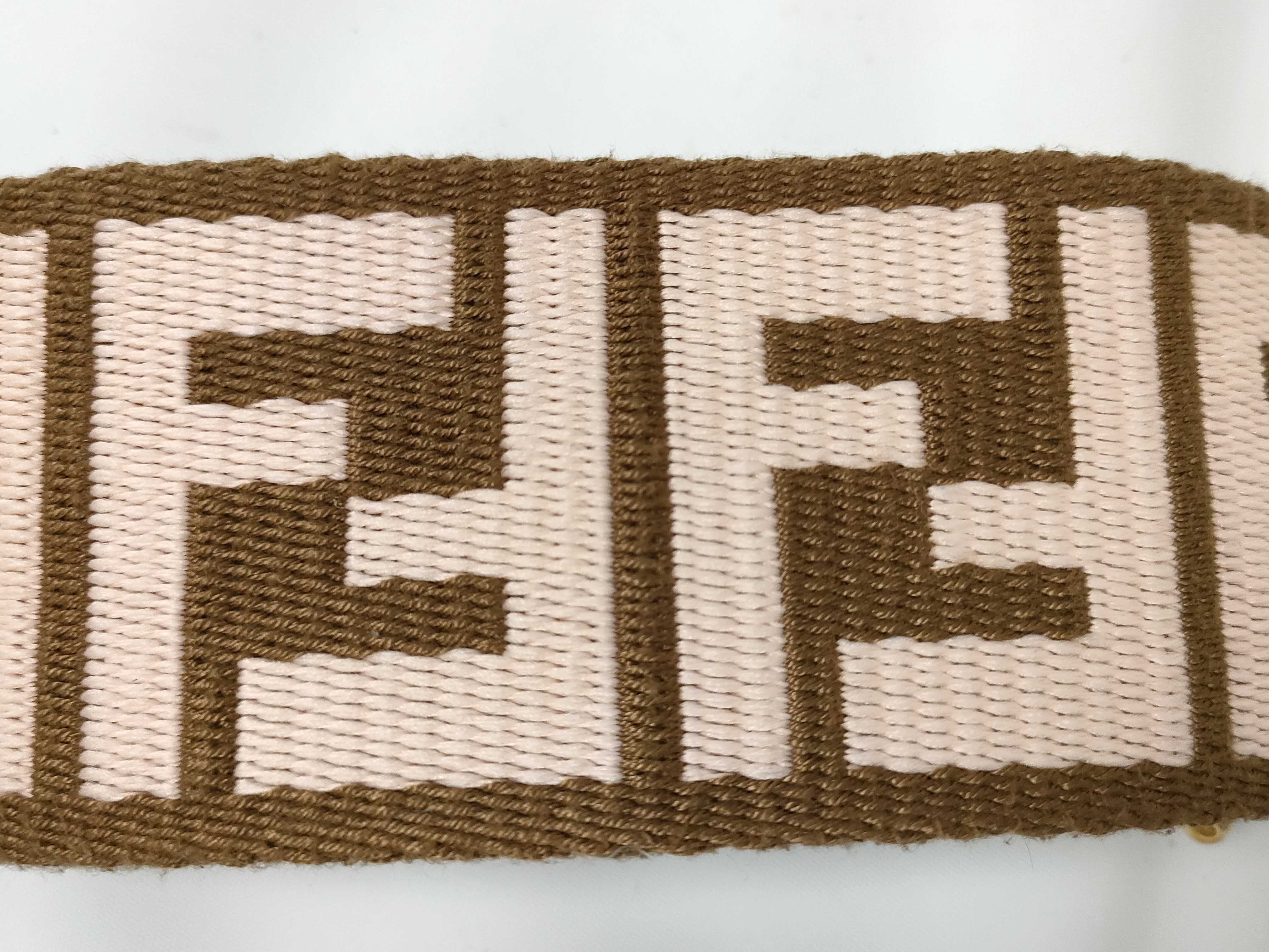 Zucca pattern accessories: Fendi Strap You Zucca pattern pink x brown bag strap, other accessories. — view 3