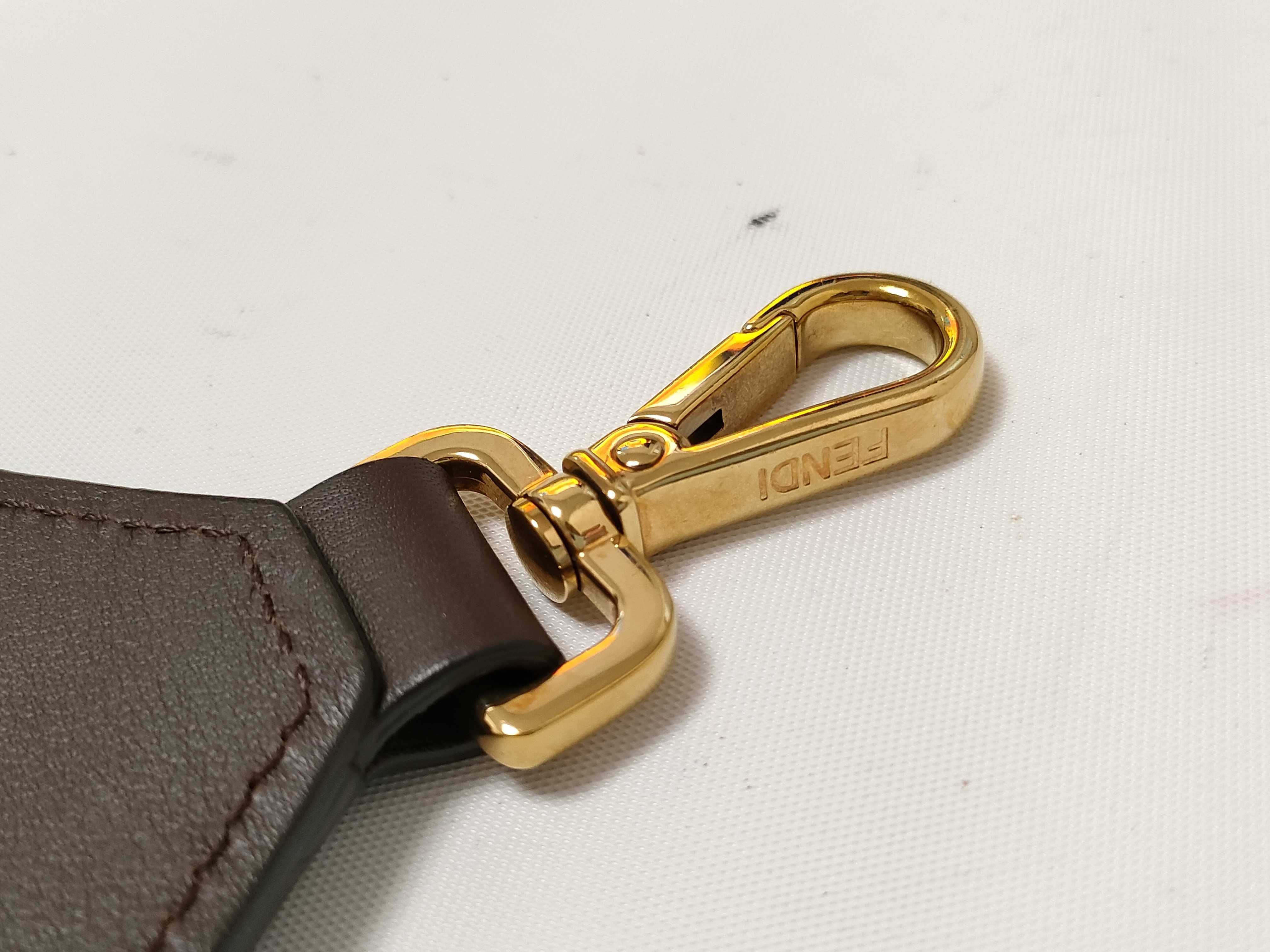 Zucca pattern accessories: Fendi Strap You Zucca pattern pink x brown bag strap, other accessories. — view 5